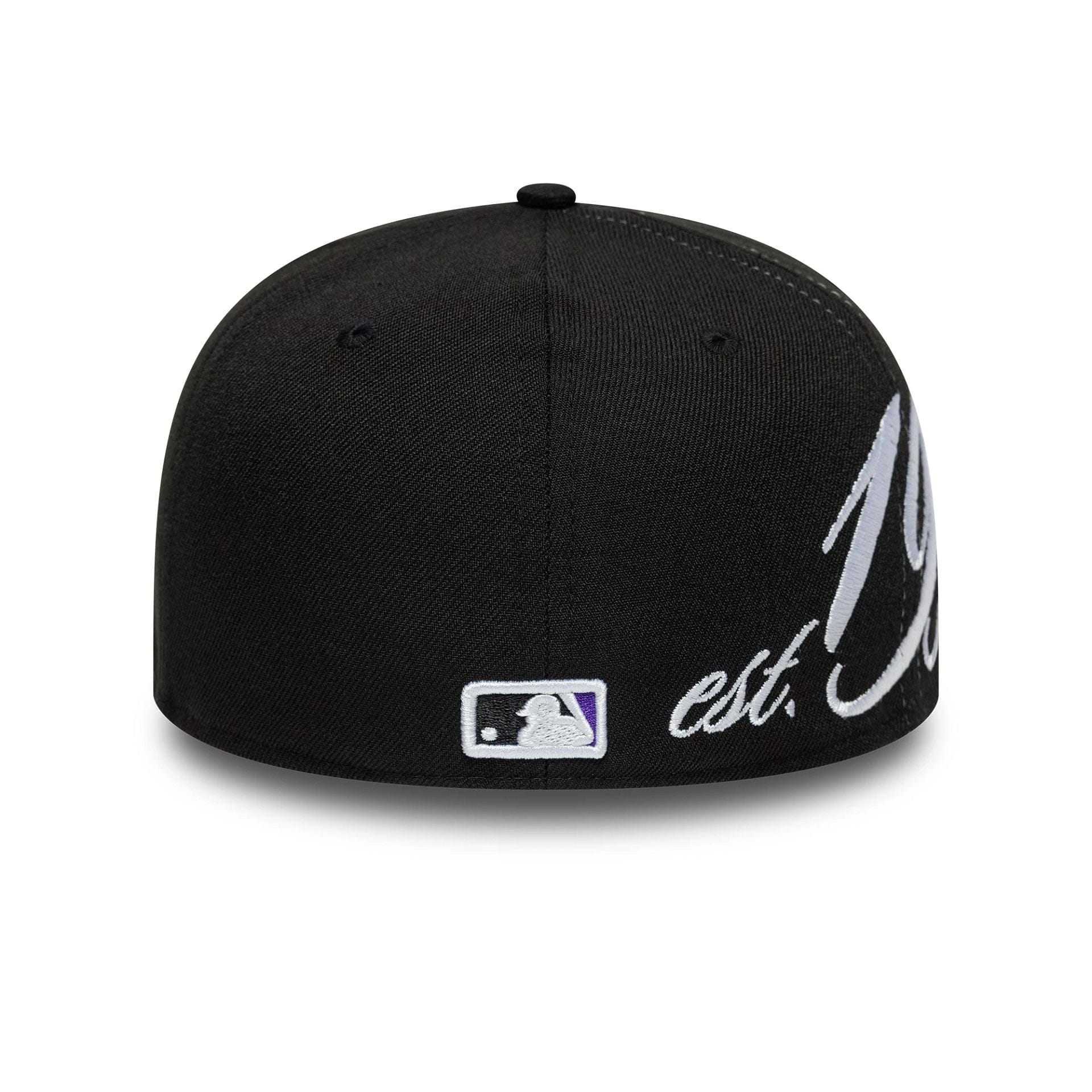 New Era Colorado Rockies Est. Script Low Profile 59FIFTY Fitted Cap Navy - CNEWE8775 - Coziness