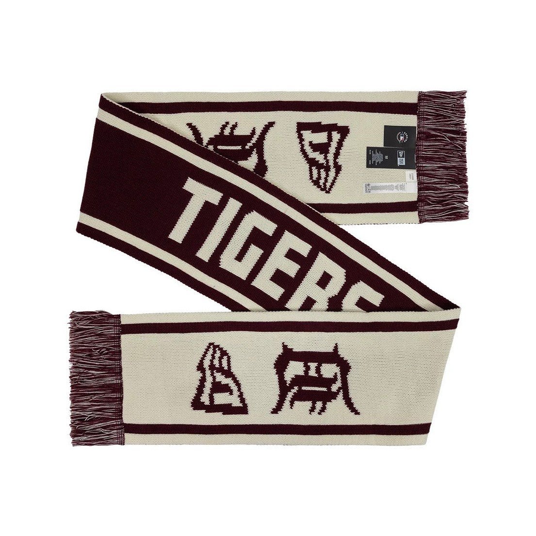 New Era Detroit Tigers MLB Chunky Team Scarf Burgundy Cream - CNEWE14986 - Coziness