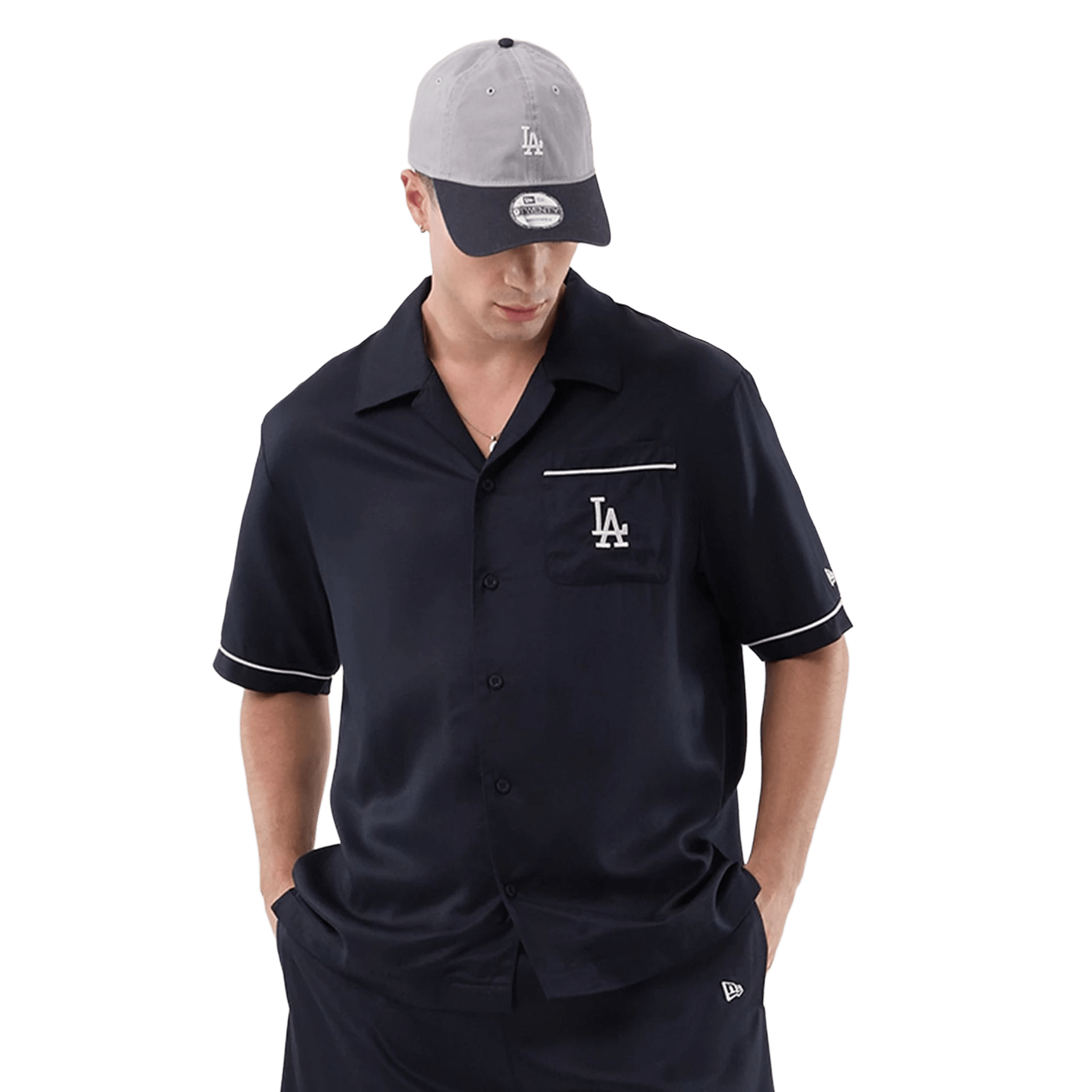 New Era LA Dodgers Kurzarm Hemd Navy - CNEWE10201 - Coziness