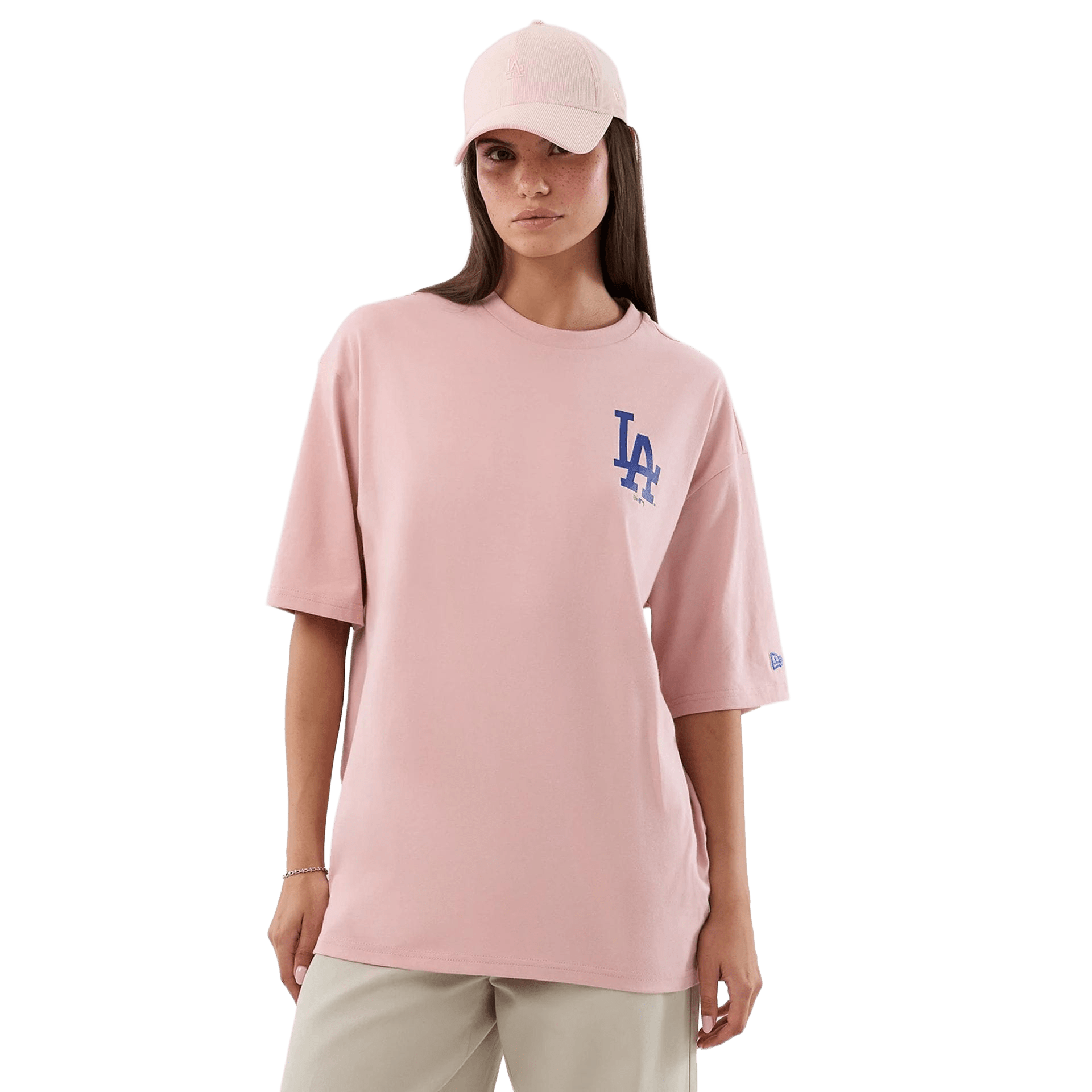 New Era LA Dodgers MLB Cap T-Shirt Pastellpink - CNEWE10214 - Coziness