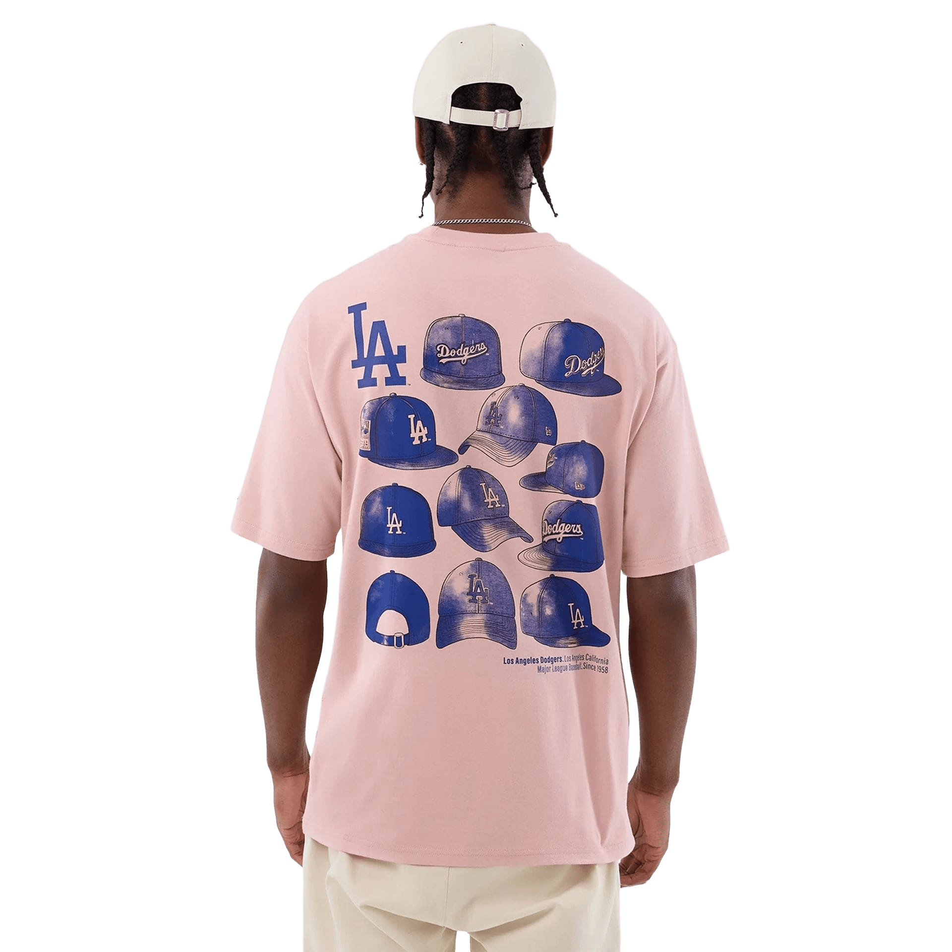 New Era LA Dodgers MLB Cap T-Shirt Pastellpink - CNEWE10214 - Coziness