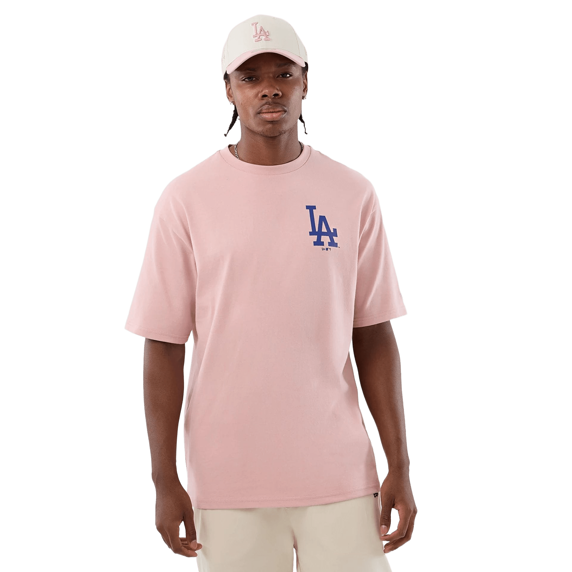 New Era LA Dodgers MLB Cap T-Shirt Pastellpink - CNEWE10214 - Coziness