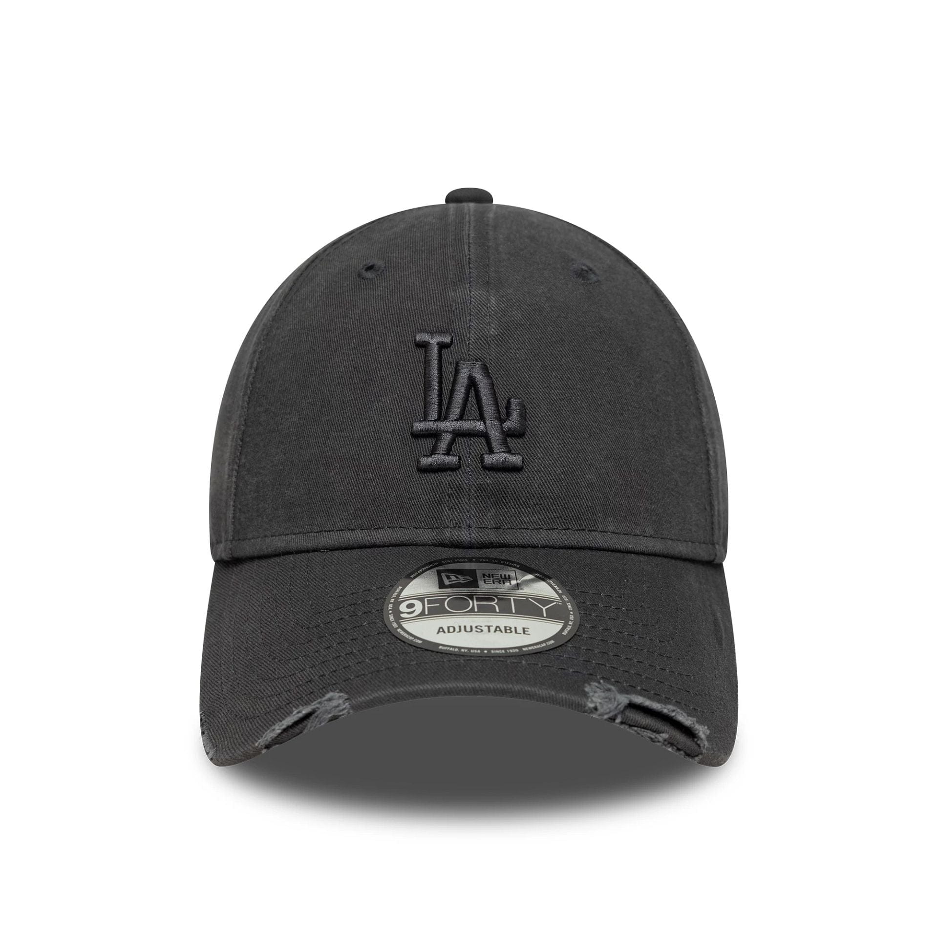 New Era LA Dodgers Washed Distressed 9FORTY Cap Charcoal - CNEWE8355 - Coziness