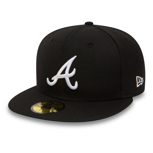 New Era MLB ATLBRA Black 59FIFTY Fitted Cap - CNEWE4562 - Coziness