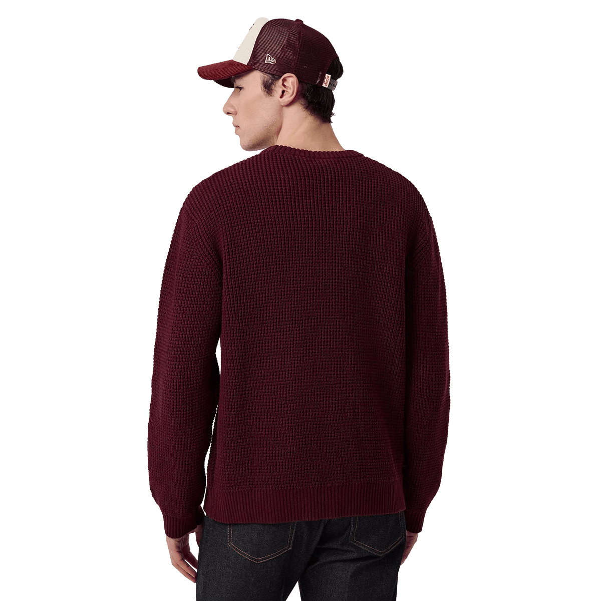 New Era MLB Waffle KNIT CREW Neyyan MRN - CNEWE15151 - Coziness