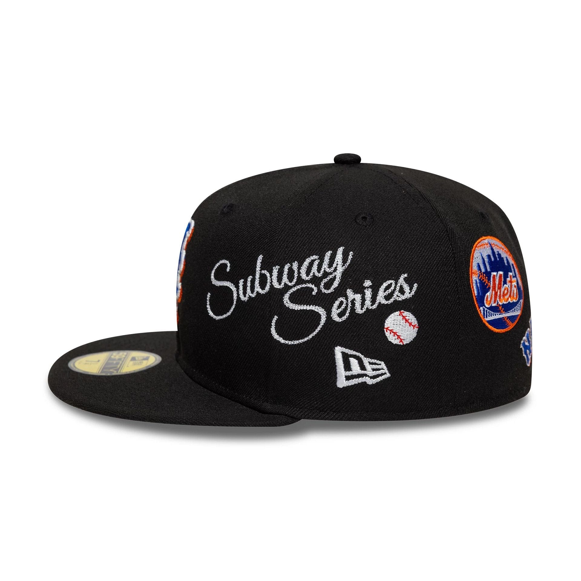 New Era NY Mets MLB 59FIFTY Subway Series Fitted Cap Schwarz - CNEWE8759 - Coziness