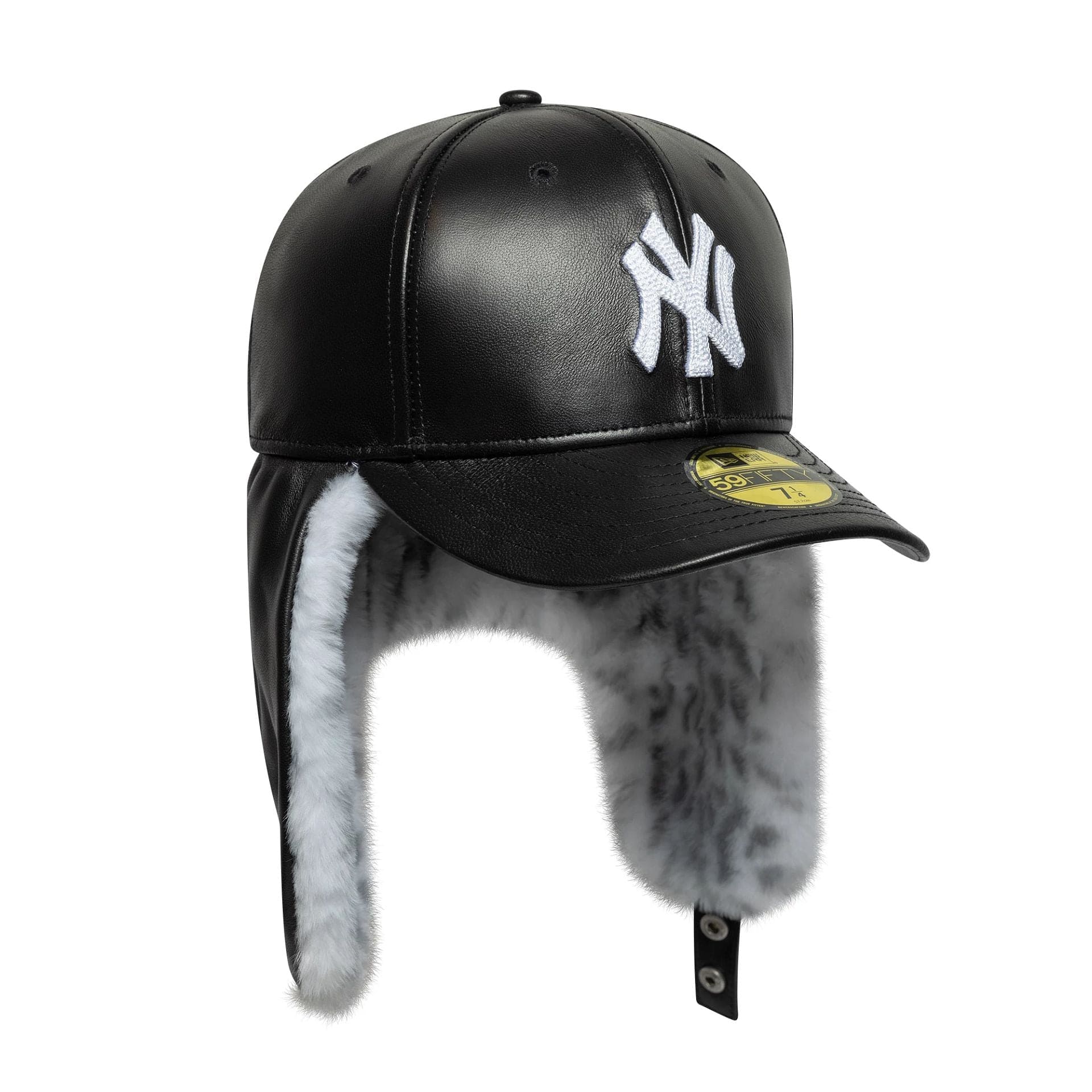 New Era NY Yankees 59FIFTY Kunstpelz Dogear Leder Cap - CNEWE7279 - Coziness