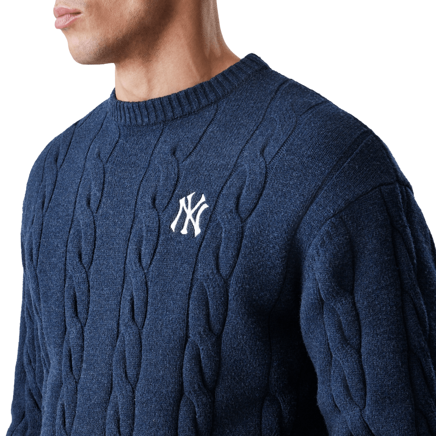 New Era NY Yankees Cable Knit Sweater Navy - CNEWE7022 - Coziness