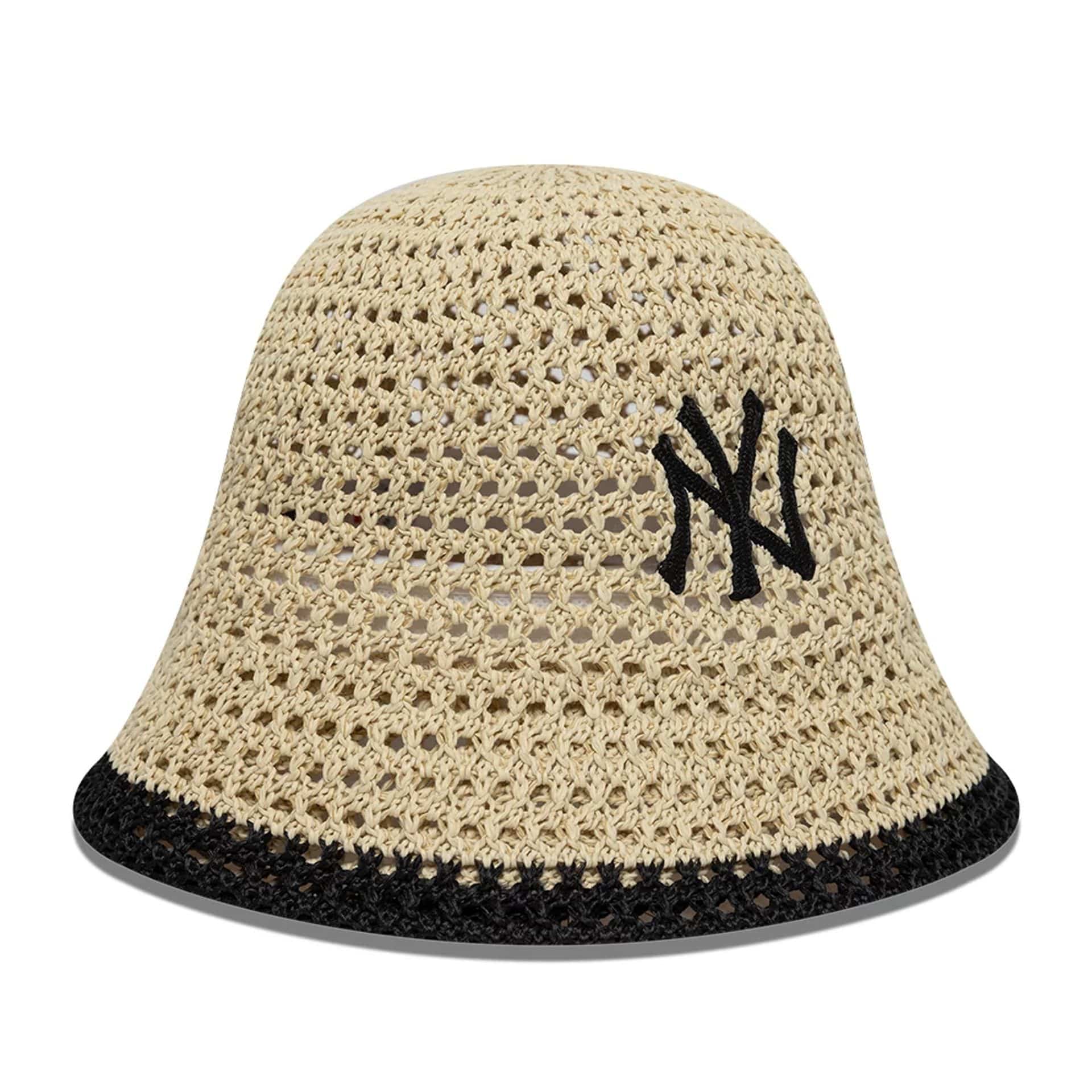 New Era NY Yankees Knitted Bucket Hat Beige Wmns - CNEWE10208 - Coziness