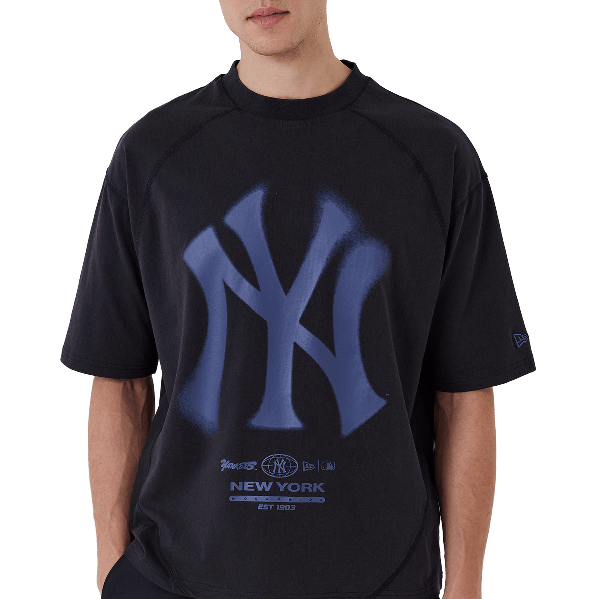 New Era NY Yankees MLB Boxy Graphic Tee Navy - CNEWE15008 - Coziness