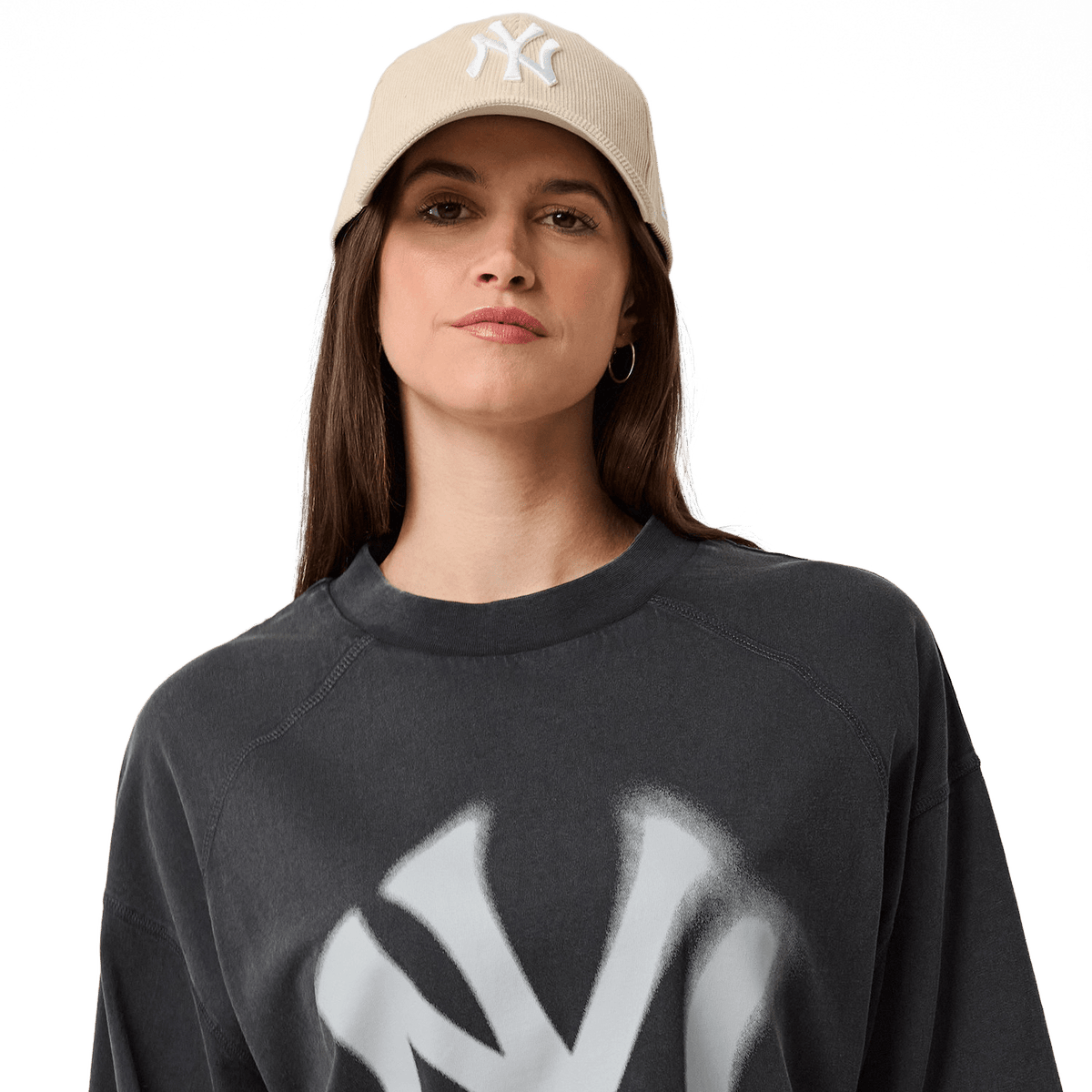 New Era NY Yankees MLB Boxy Graphic Tee Washed Black - CNEWE15003 - Coziness