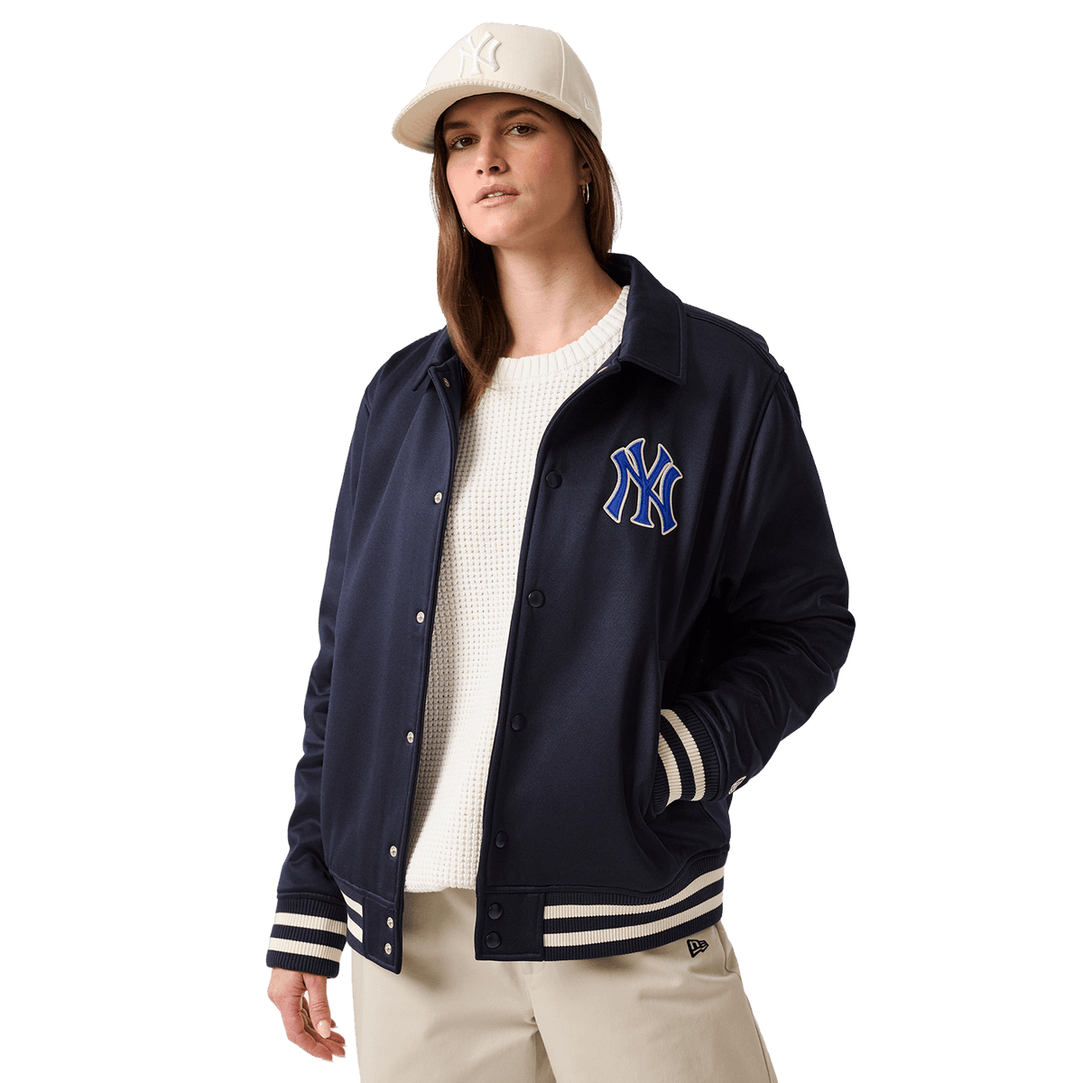 New Era NY Yankees MLB Collared Jacket Navy - CNEWE14732 - Coziness