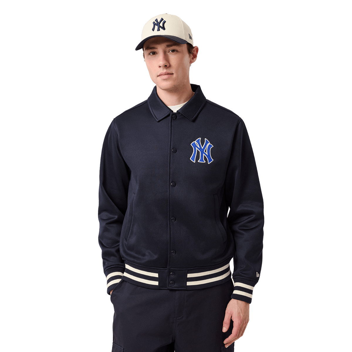 New Era NY Yankees MLB Collared Jacket Navy - CNEWE14732 - Coziness