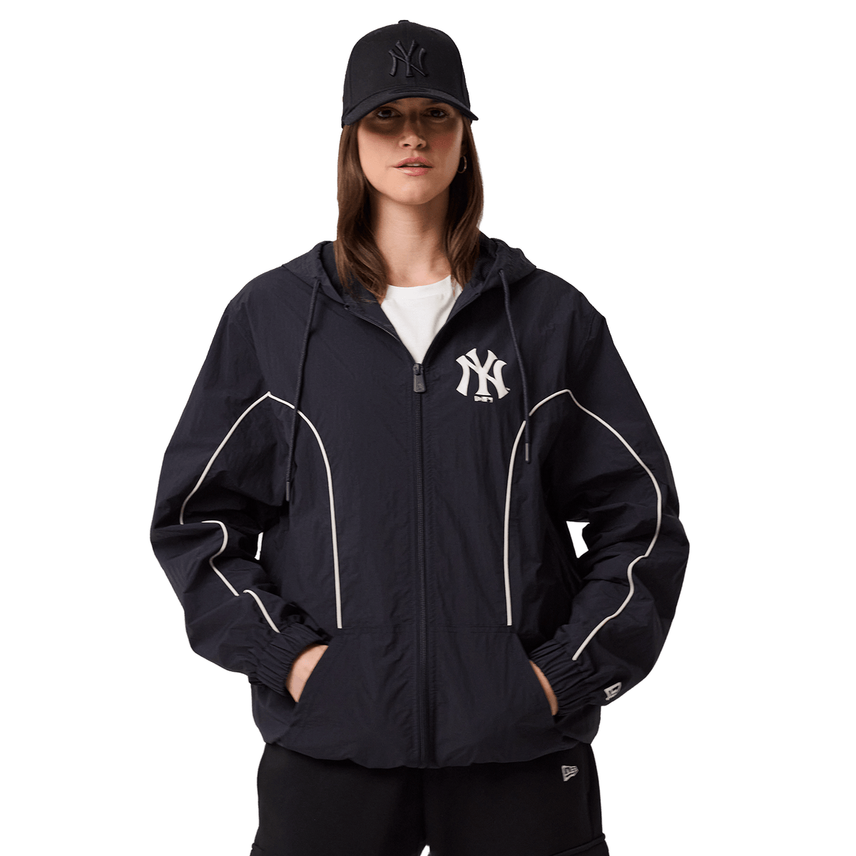 New Era NY Yankees MLB Piping Track Jacket Navy - CNEWE14724 - Coziness