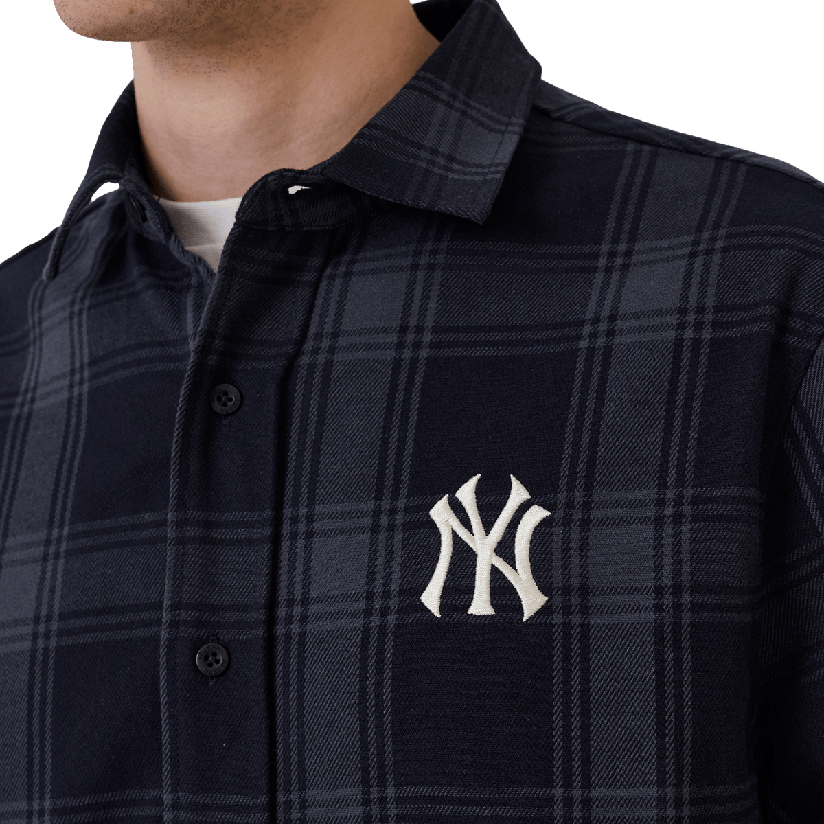 New Era NY Yankees MLB Plaid Shirt Navy - CNEWE14720 - Coziness