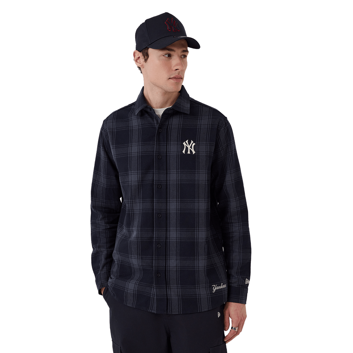 New Era NY Yankees MLB Plaid Shirt Navy - CNEWE14720 - Coziness