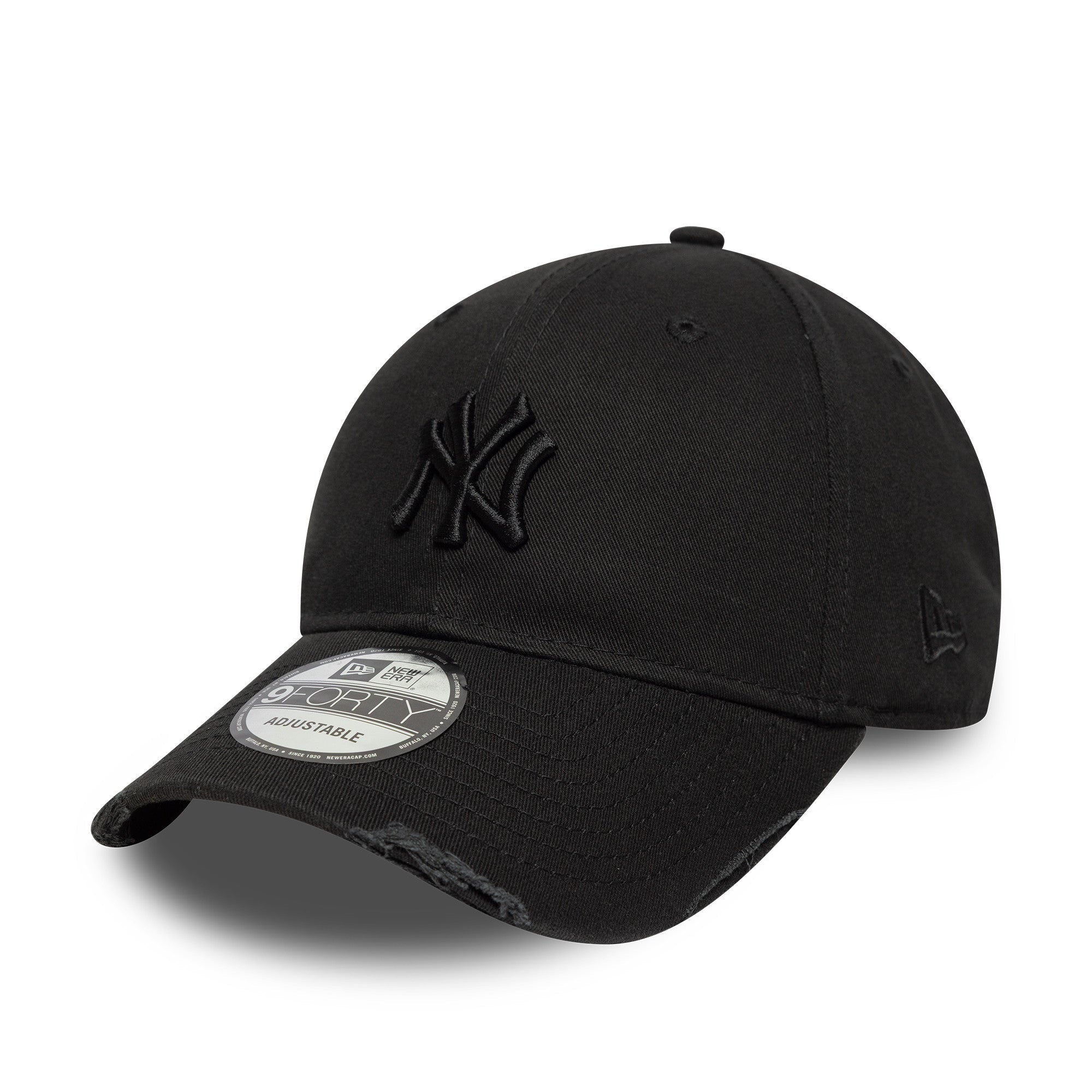 New Era NY Yankees Washed Distressed 9FORTY Cap Black - CNEWE8245 - Coziness