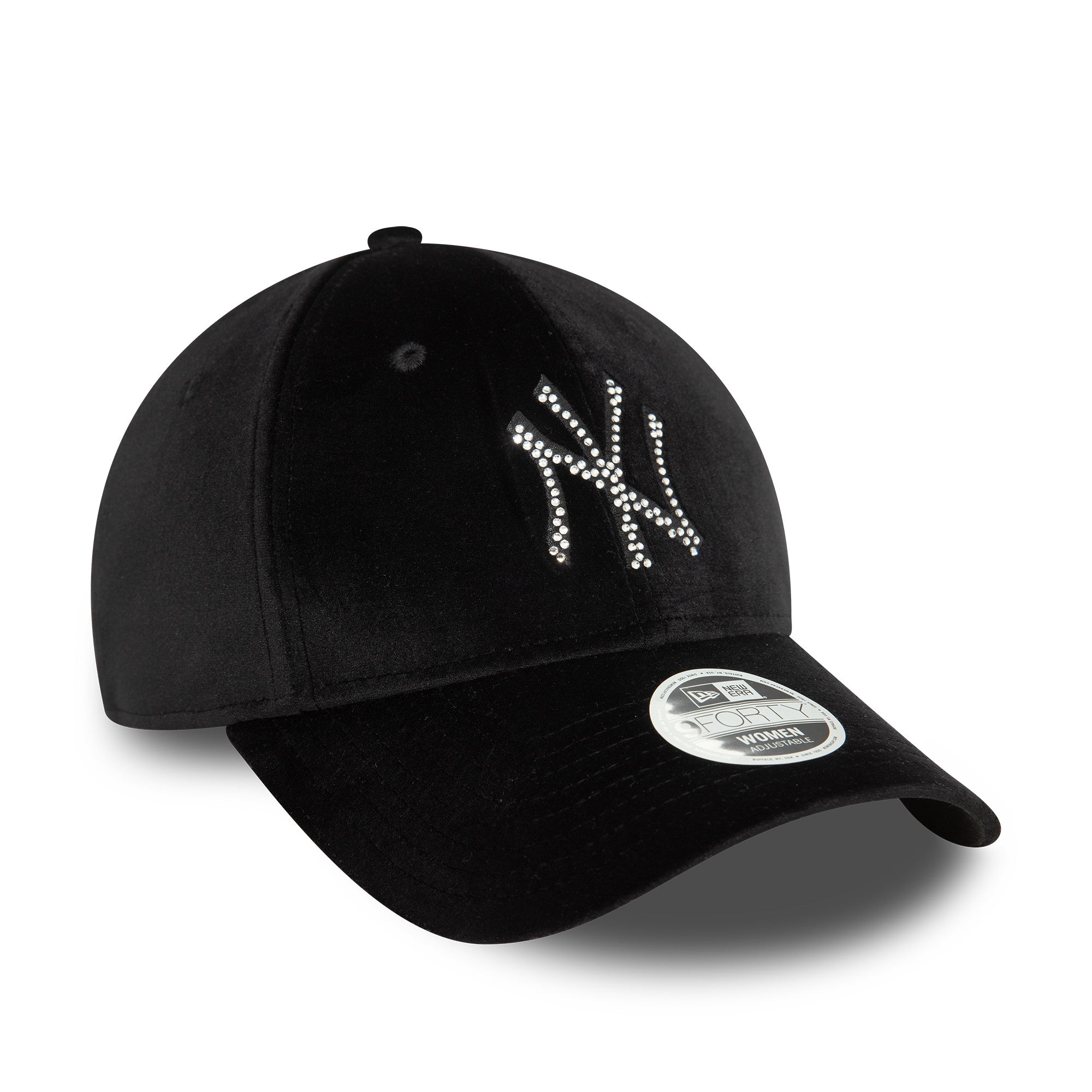 New Era NY Yankees Wmns Velour Diamante 9FORTY Cap Schwarz - CNEWE5216 - Coziness