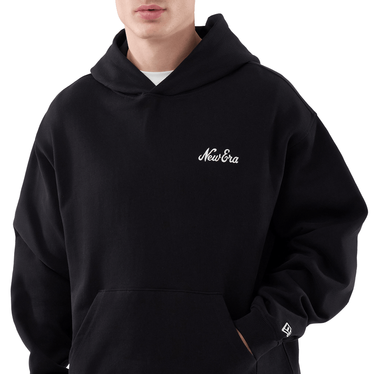 New Era Open Hem Hoodie Black - CNEWE15017 - Coziness