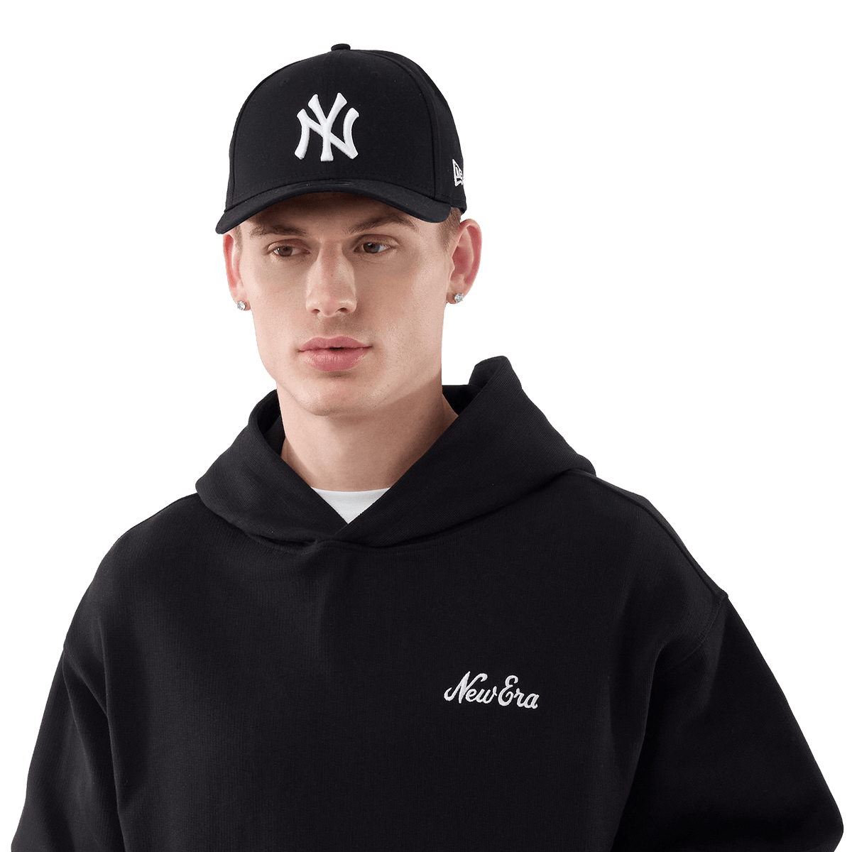 New Era Open Hem Hoodie Black - CNEWE15017 - Coziness