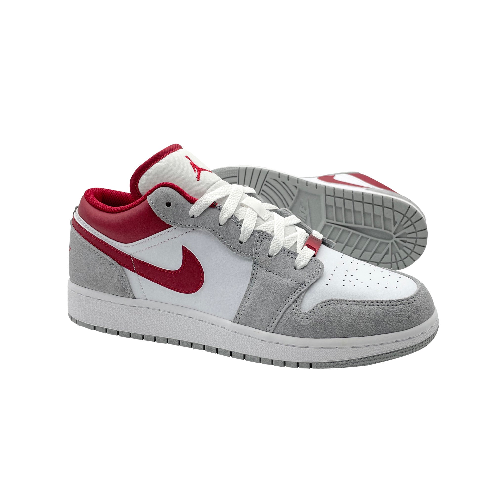 Nike Air Jordan 1 Low Grey Gym Red GS - DM0589 - 016 - Coziness