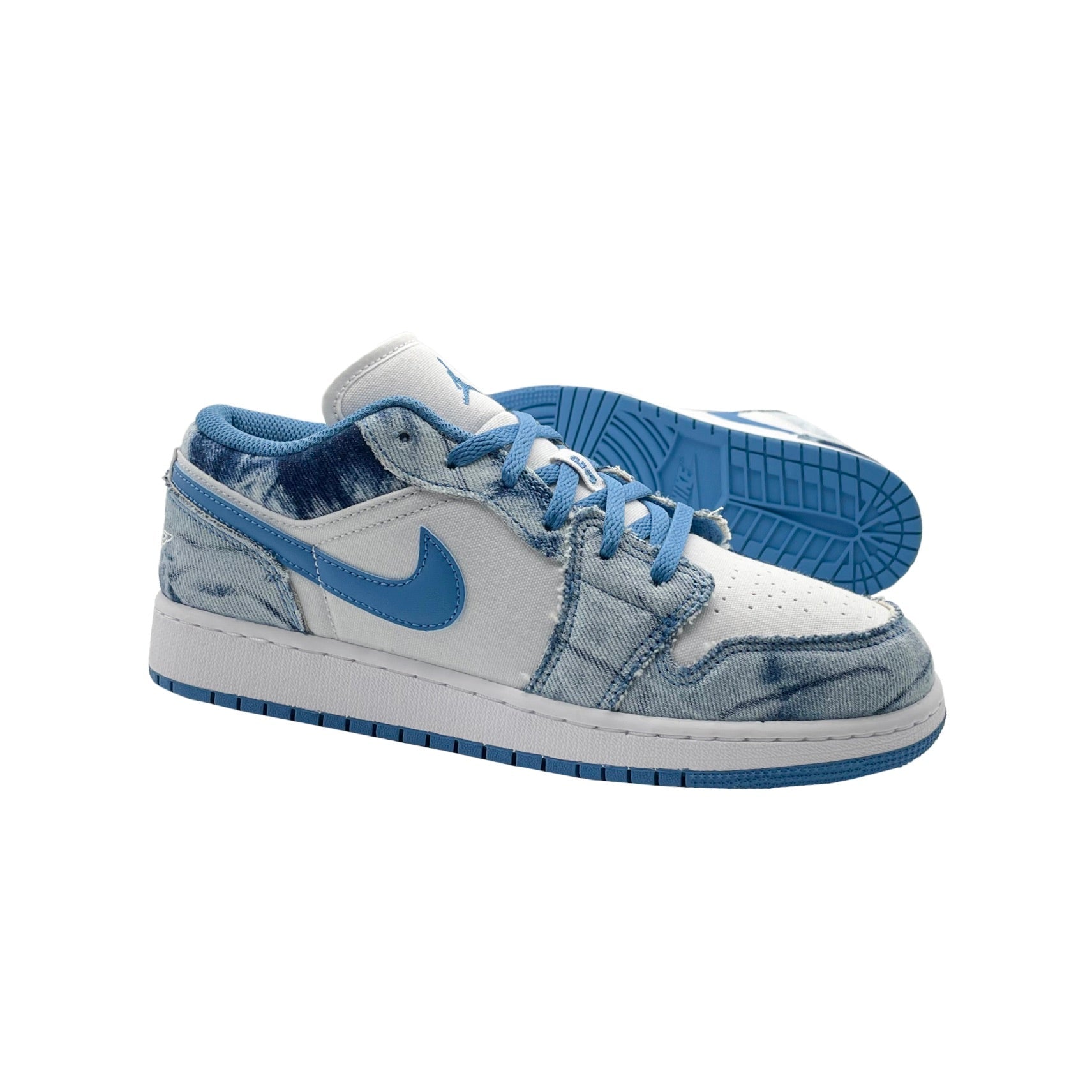 Nike Air Jordan 1 Low Washed Denim Blue GS - DM8947 - 100 - Coziness