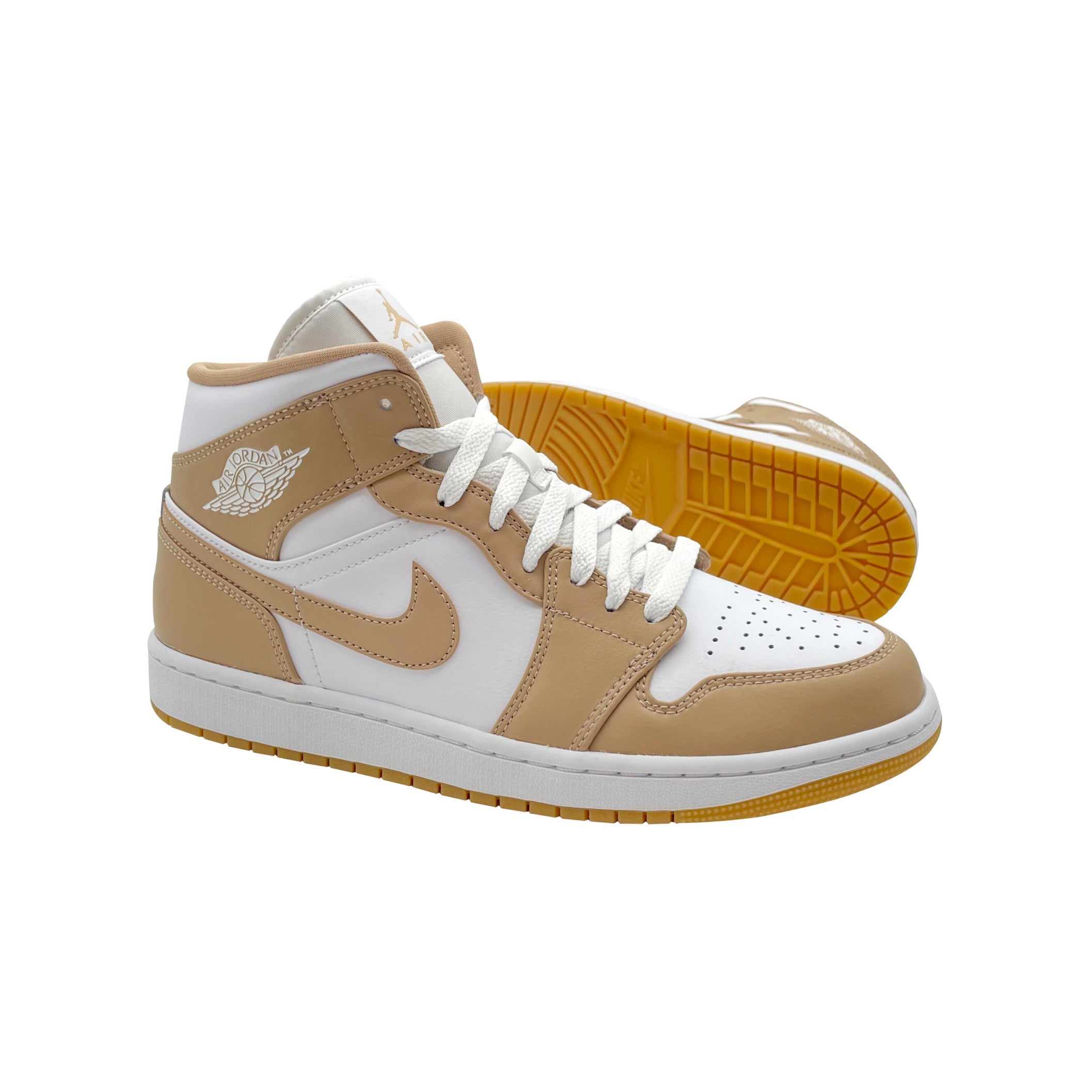 Nike Air Jordan 1 Mid Tan Gum - 554724 - 271 - Coziness