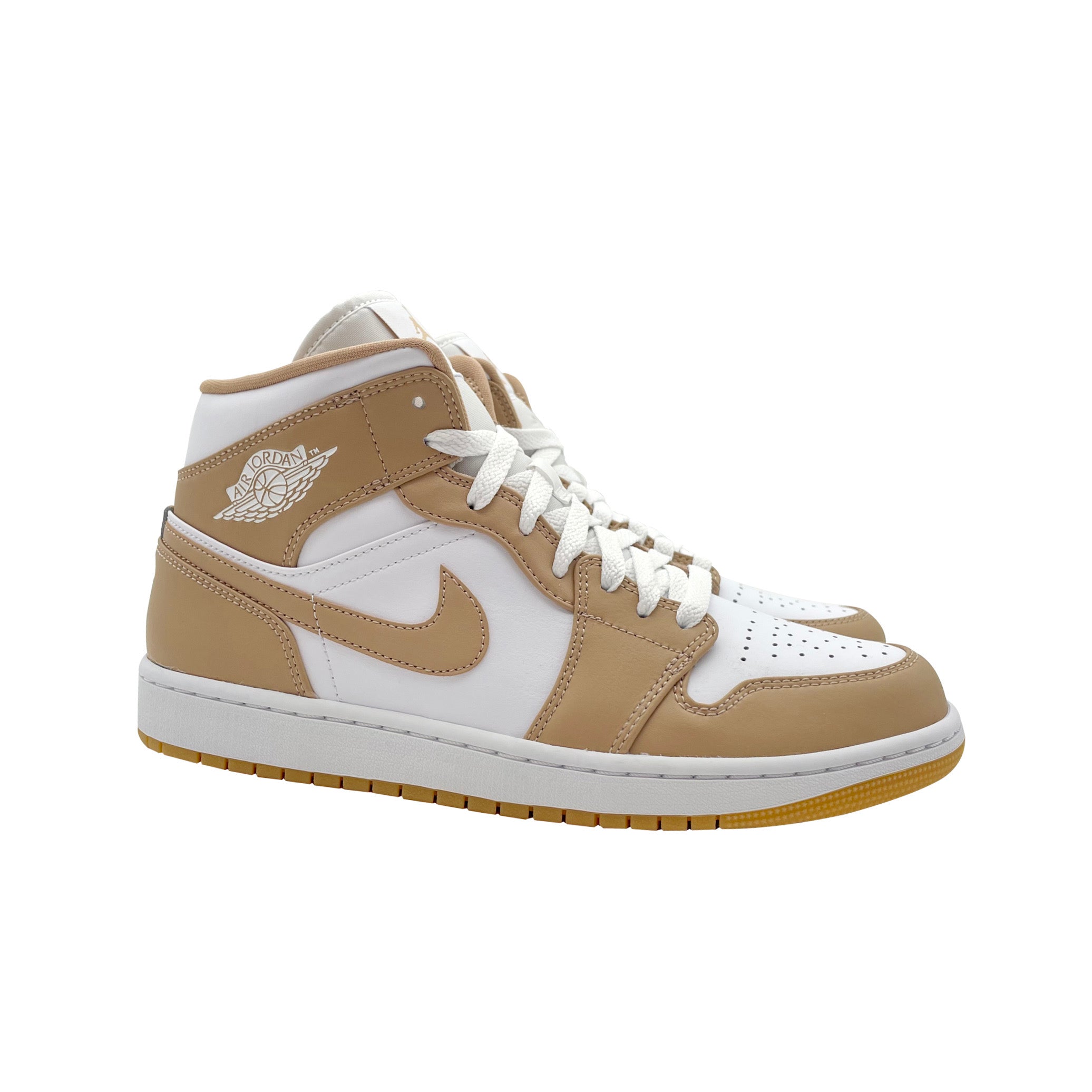 Nike Air Jordan 1 Mid Tan Gum - 554724 - 271 - Coziness