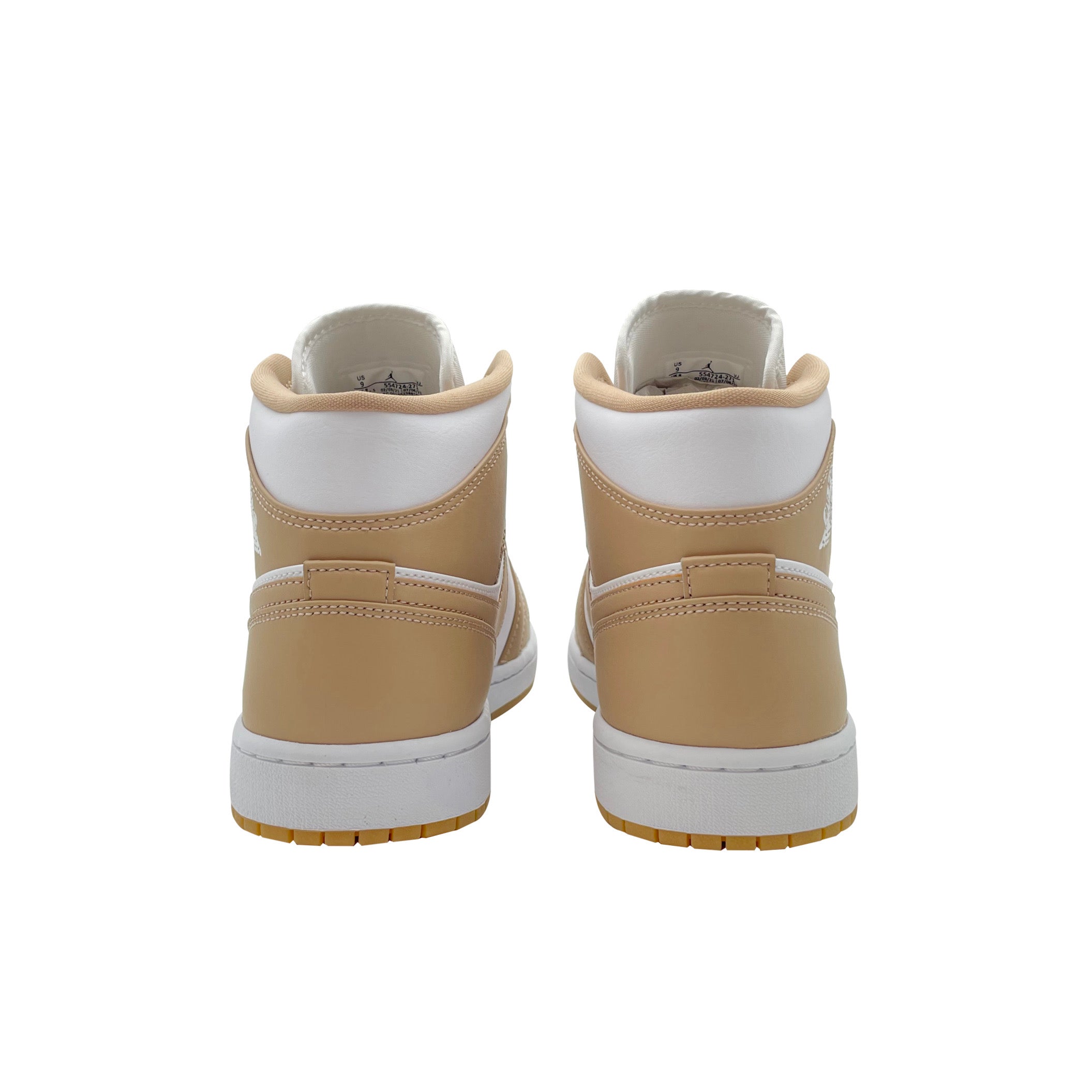 Nike Air Jordan 1 Mid Tan Gum - 554724 - 271 - Coziness