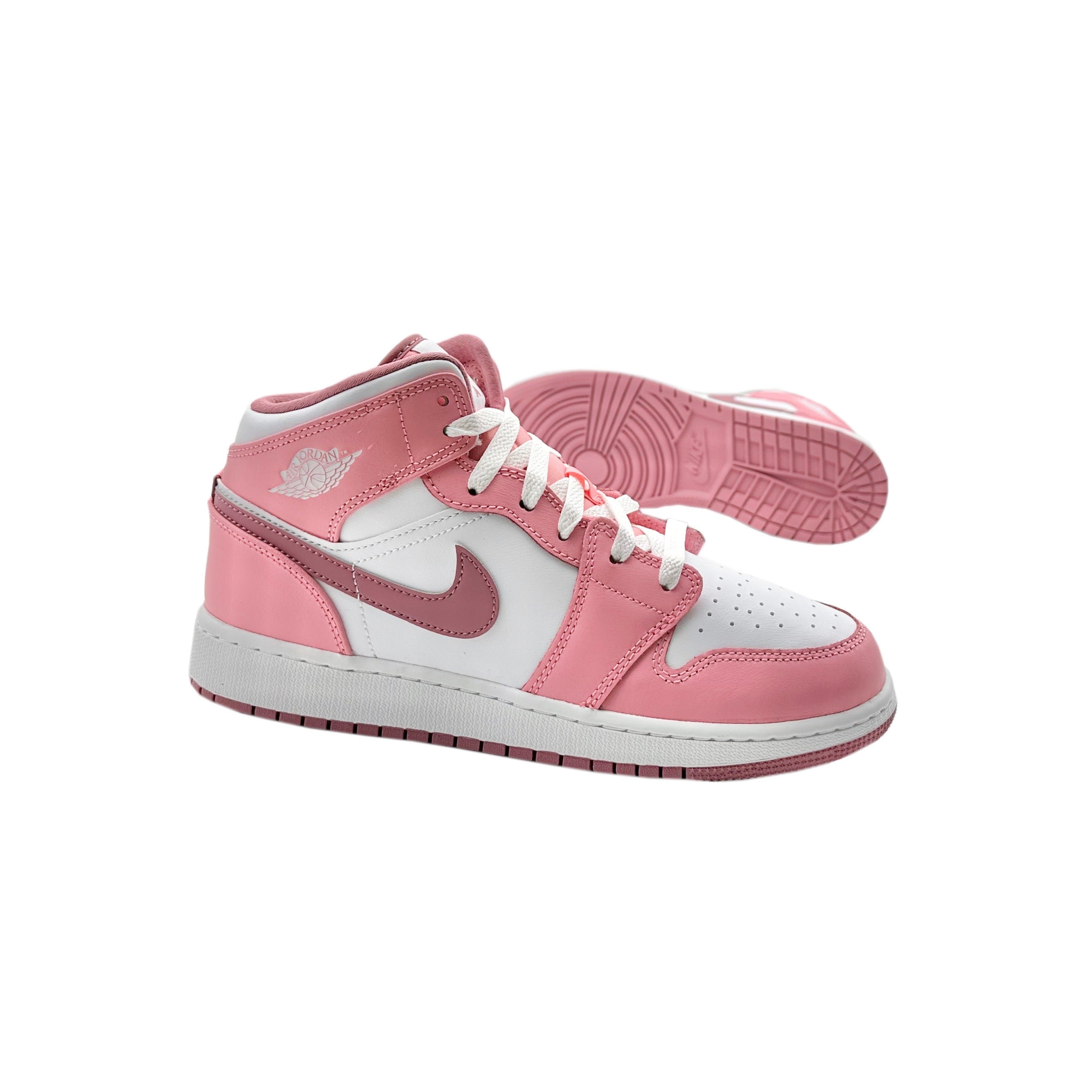 Nike Air Jordan 1 Mid Valentines Berry Pink GS - DQ8423 - 616 - Coziness