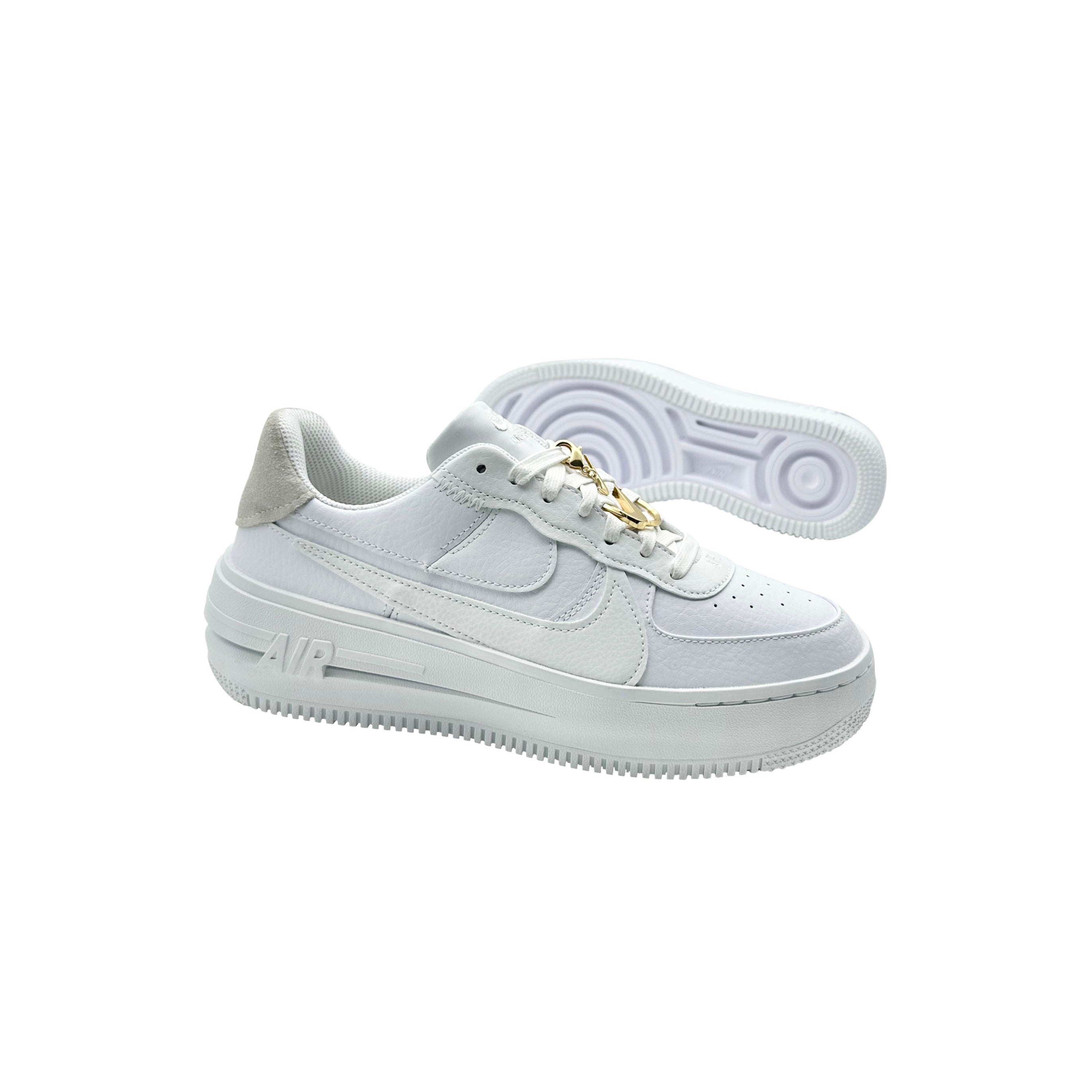 Nike Wmns Air Force 1 Low PLT.AF.ORM White Gold Bling - FB8473 - 100 - Coziness