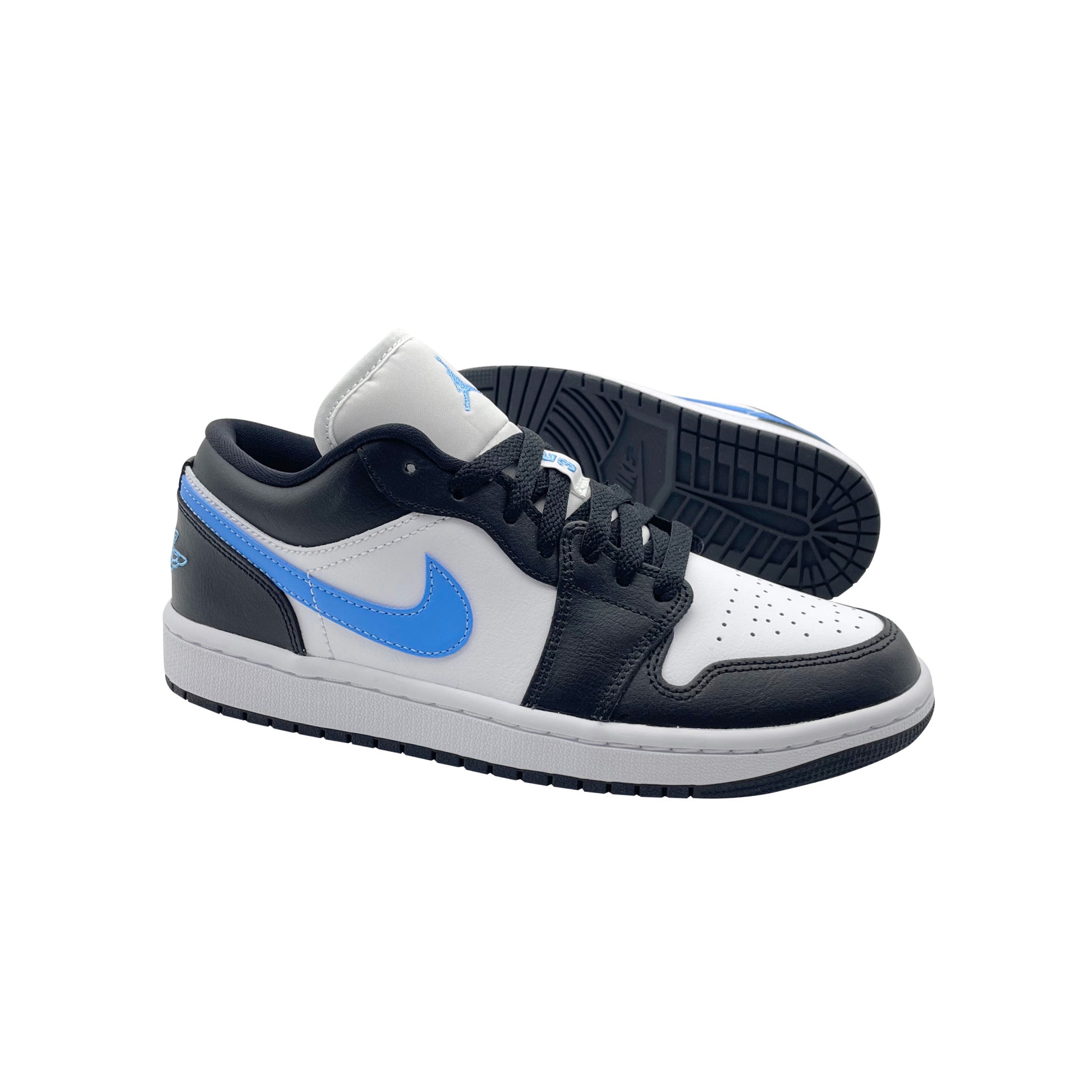 Nike Wmns Air Jordan 1 Low Black University Blue - DC0774 - 041 - Coziness