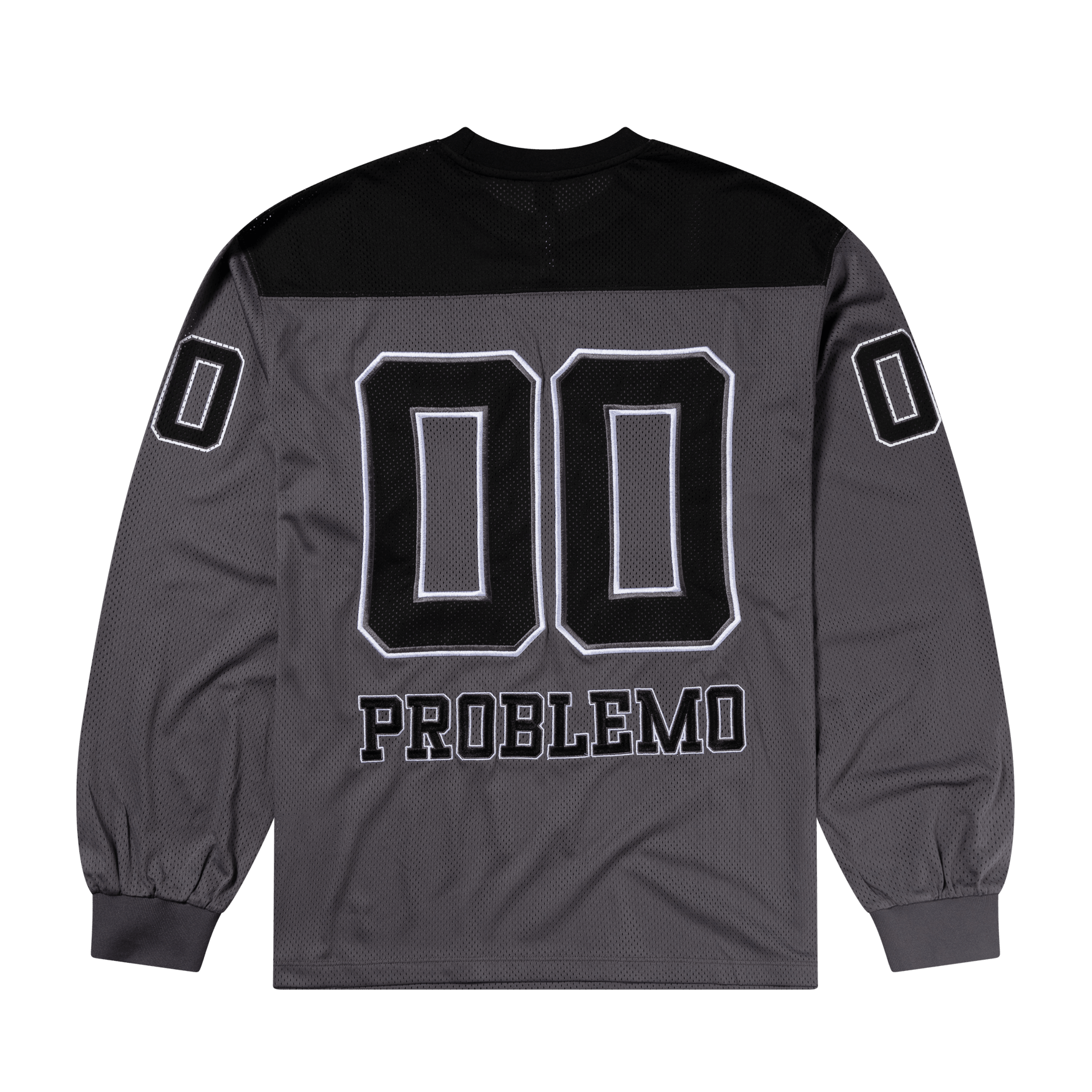 No Problemo Nyp Sports Poly Ls Jersey Charcoal - CNOP9375 - Coziness