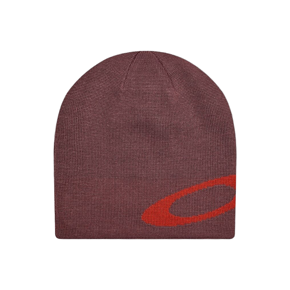 Oakley Ellipse Beanie in Dark Umber, Vorderansicht mit Logo