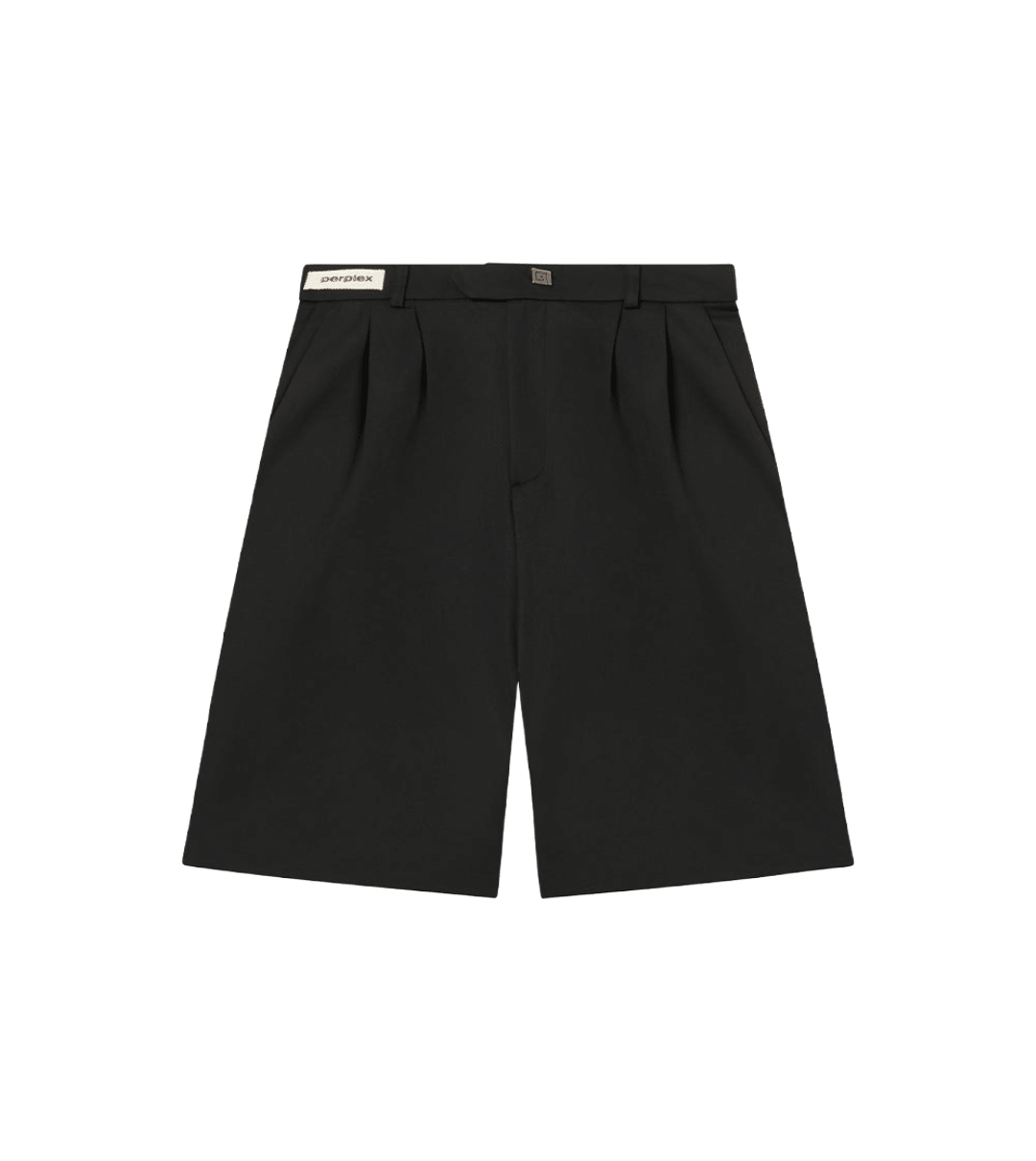 Perplex Pleated Shorts Black - CPERP11033 - Coziness