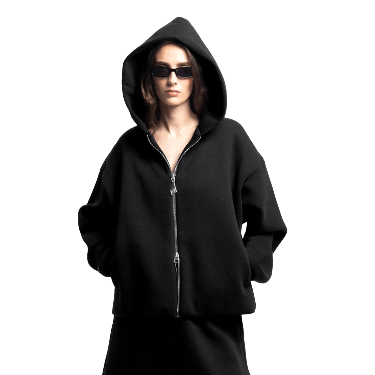 Perplex Two - Way Zip Hoodie Black - CPERT10394 - Coziness