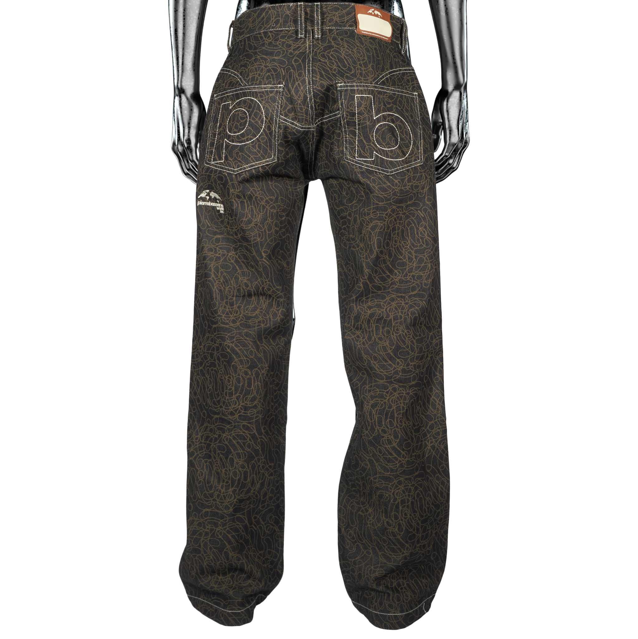 Pierre Bassene Digi Camo All Over Raw Denim Dark Blue - CPIEB6893 - Coziness