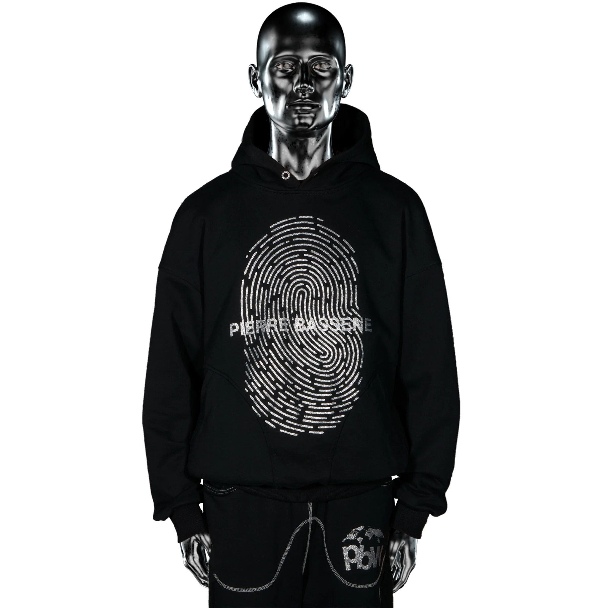 Pierre Bassene Glitta Fingerprint Hoodie Schwarz - CPIEB6855 - Coziness