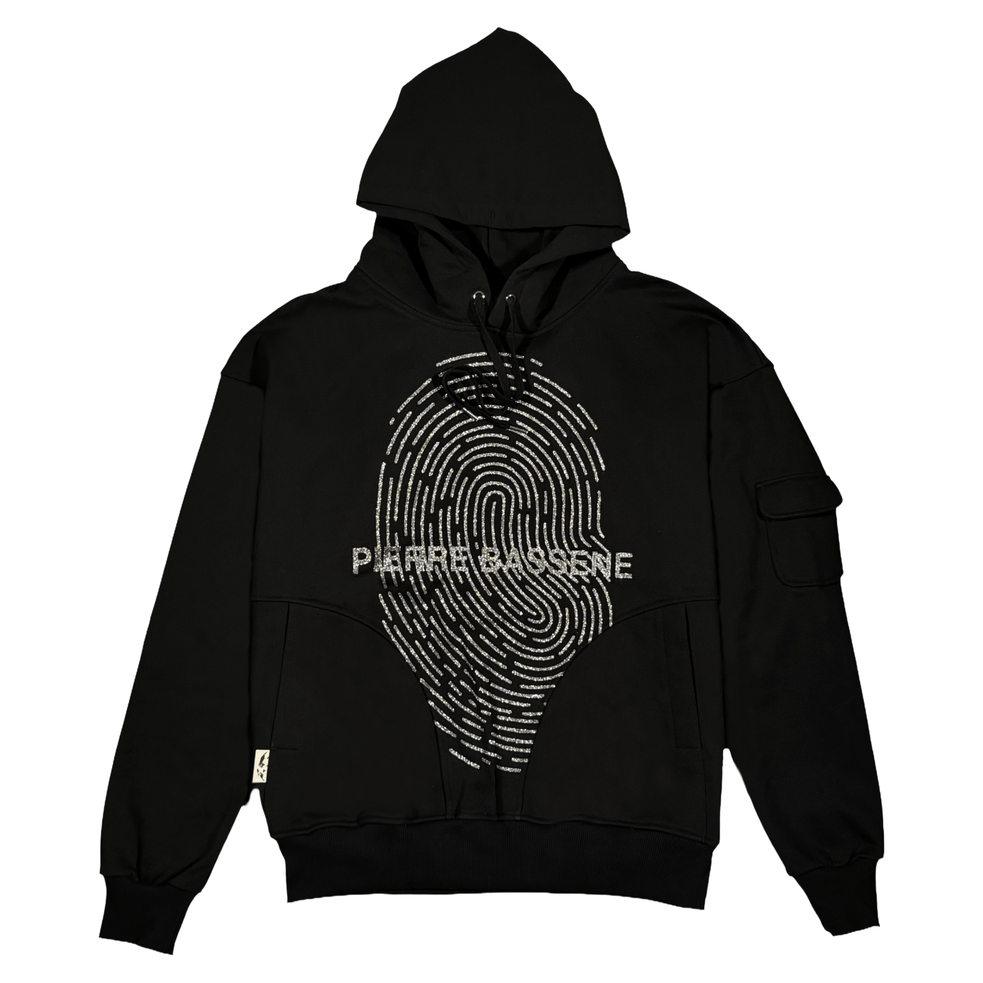 Pierre Bassene Glitta Fingerprint Hoodie Schwarz - CPIEB6855 - Coziness