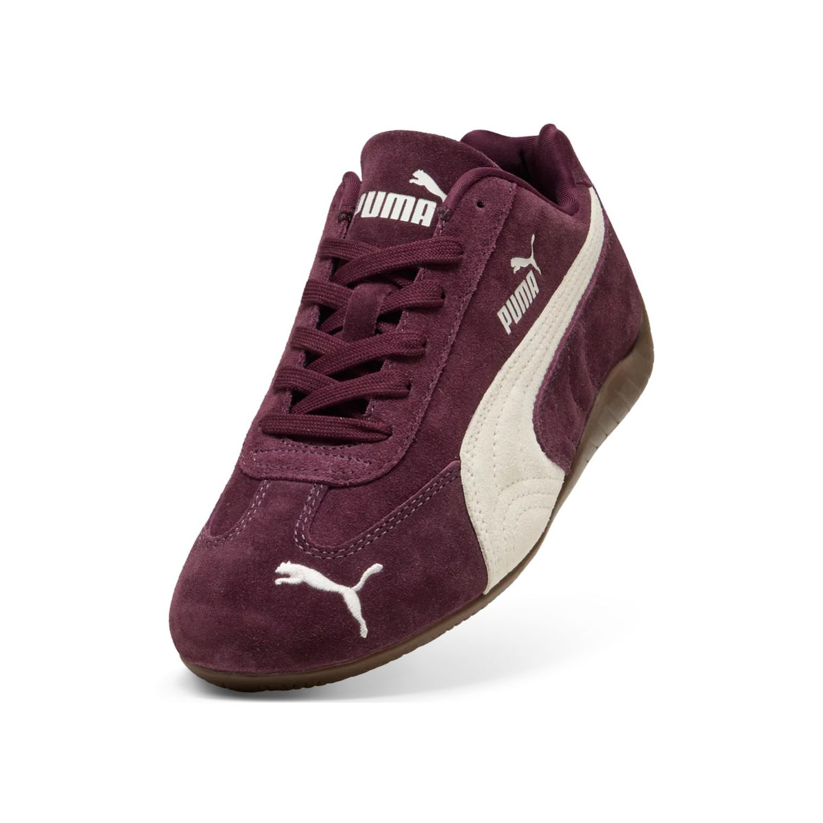 Puma Speedcat OG II in Bordeaux, einzelner Schuh schräg von vorne