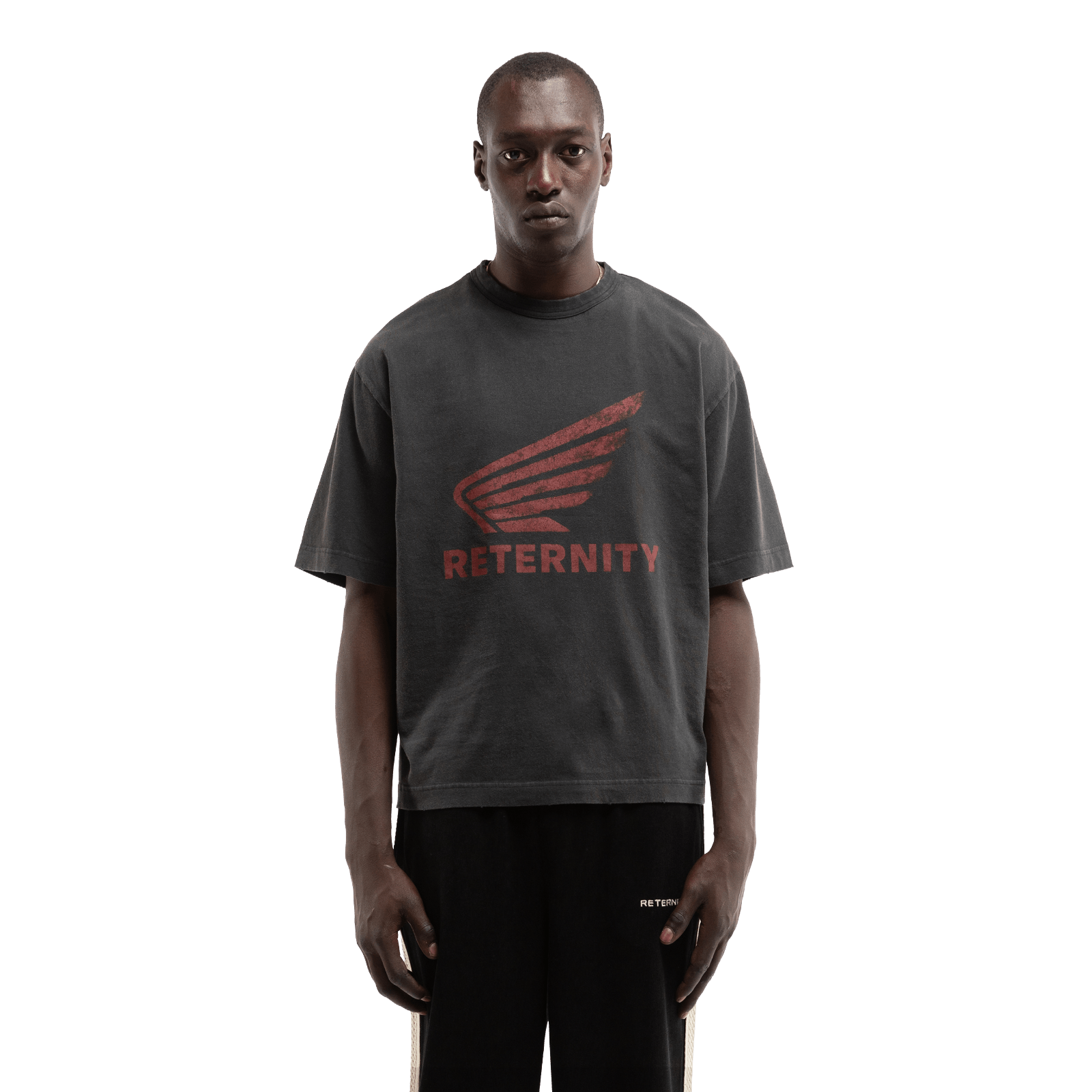 Reternity AÉRO REGULAR FIT T-SHIRT WASHED BLACK - CRETA13689 - Coziness