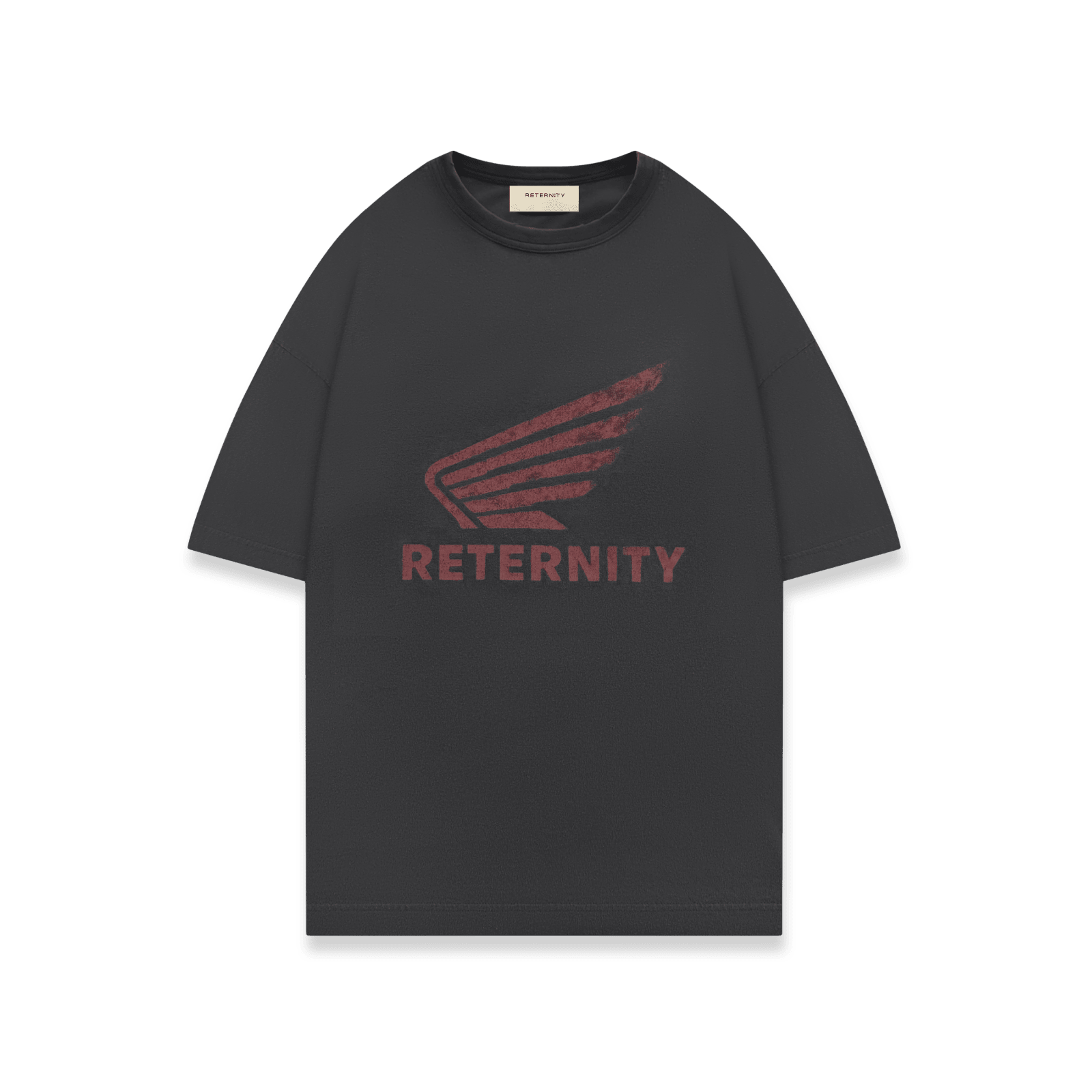 Reternity AÉRO REGULAR FIT T-SHIRT WASHED BLACK - CRETA13689 - Coziness