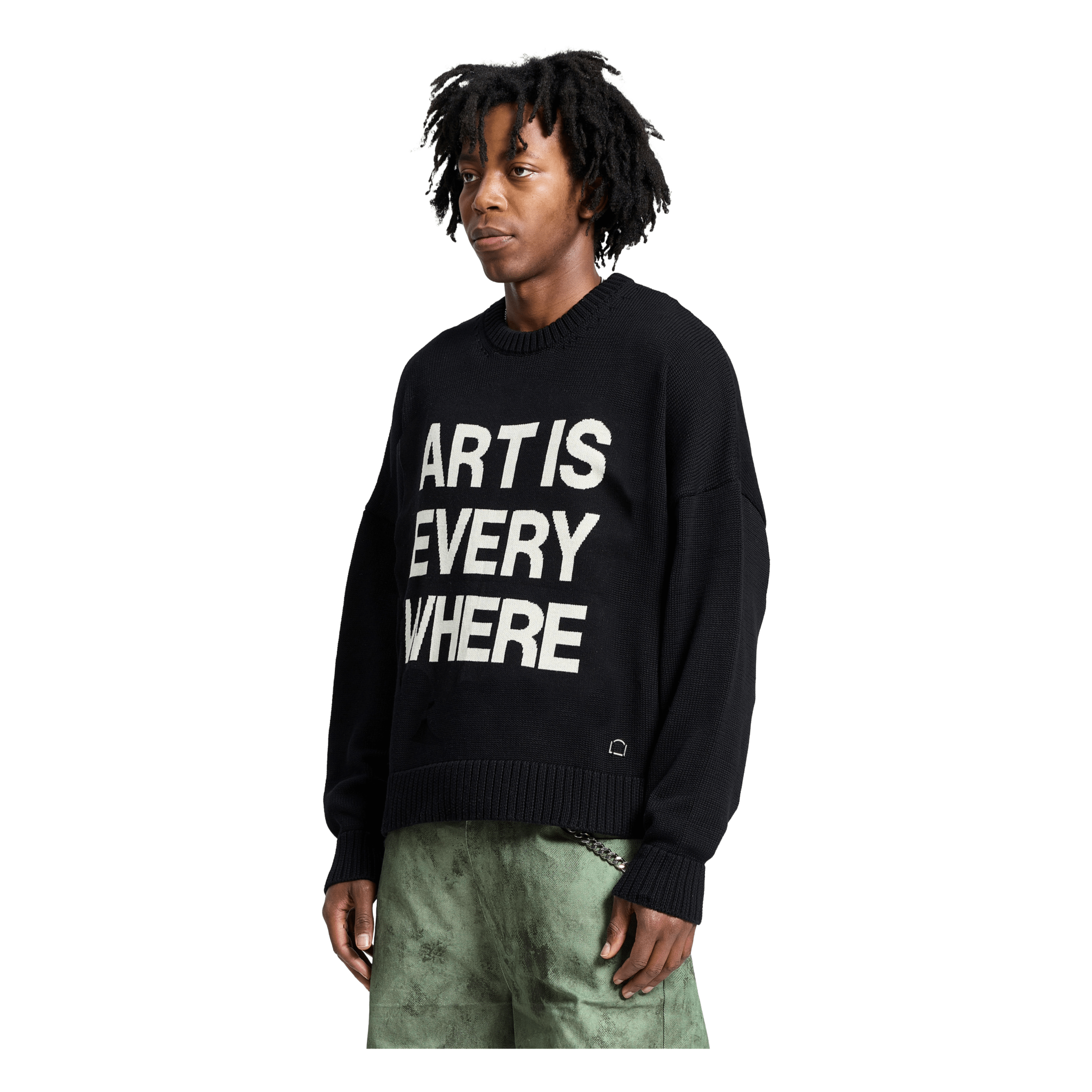 Reternity Art Is Everywhere Knit Sweater Schwarz - CRETD6807 - Coziness