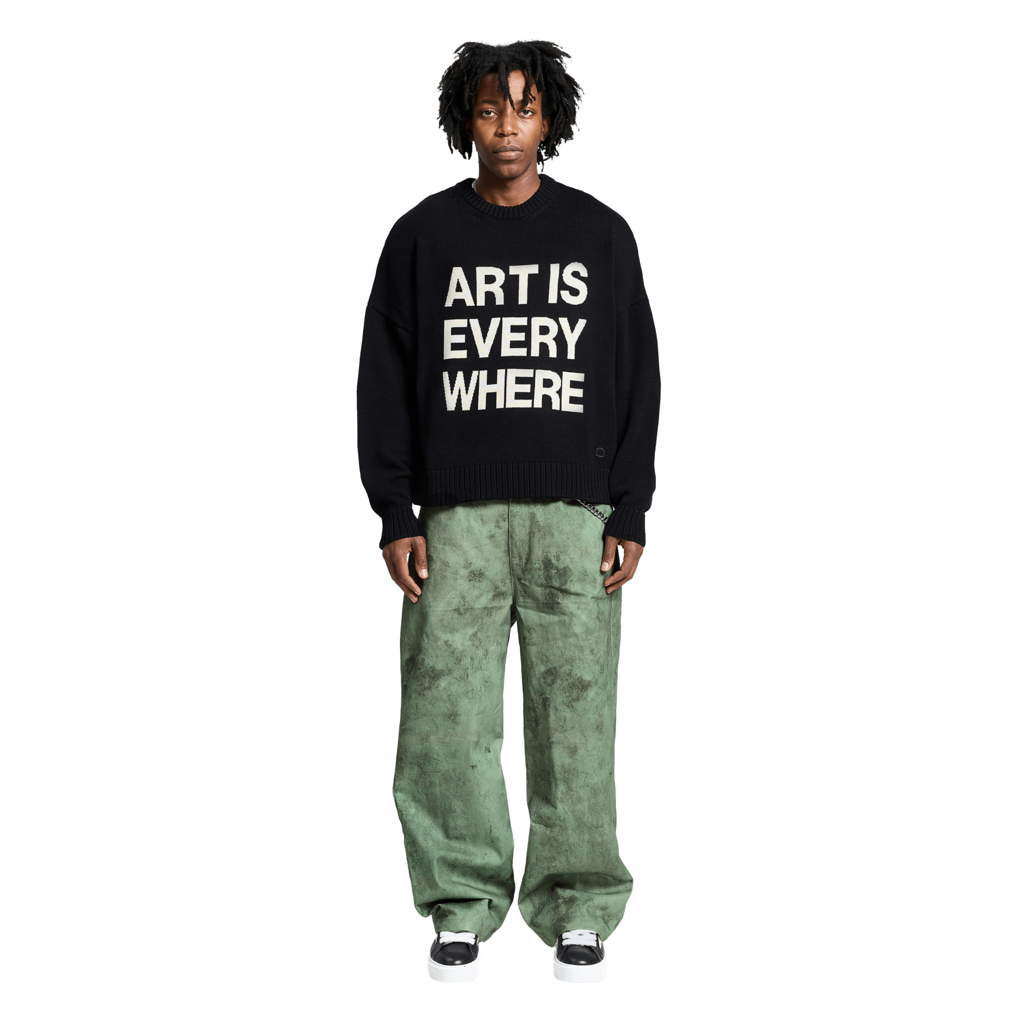 Reternity Art Is Everywhere Knit Sweater Schwarz - CRETD6807 - Coziness