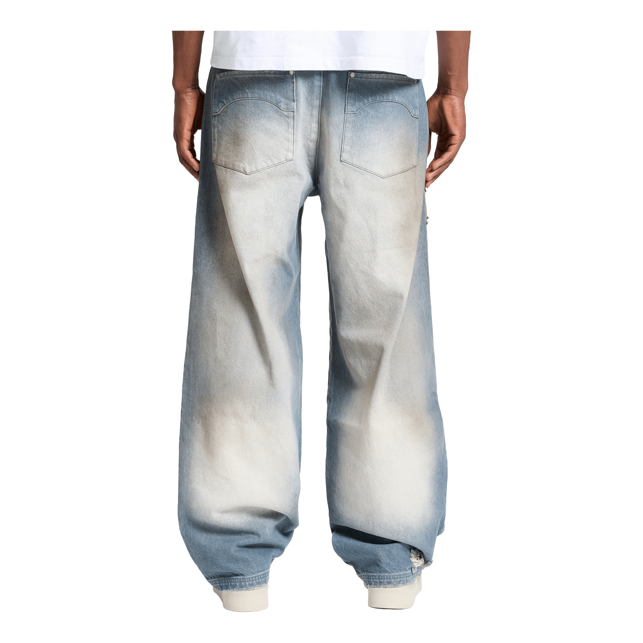Reternity Coloris Distressed Denim Jeans Blue - CRETC6835 - Coziness
