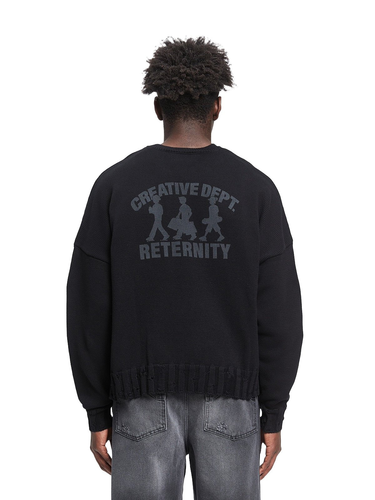 Reternity Creative Dept Logo Knit Sweater Black - CRETC3403 - Coziness