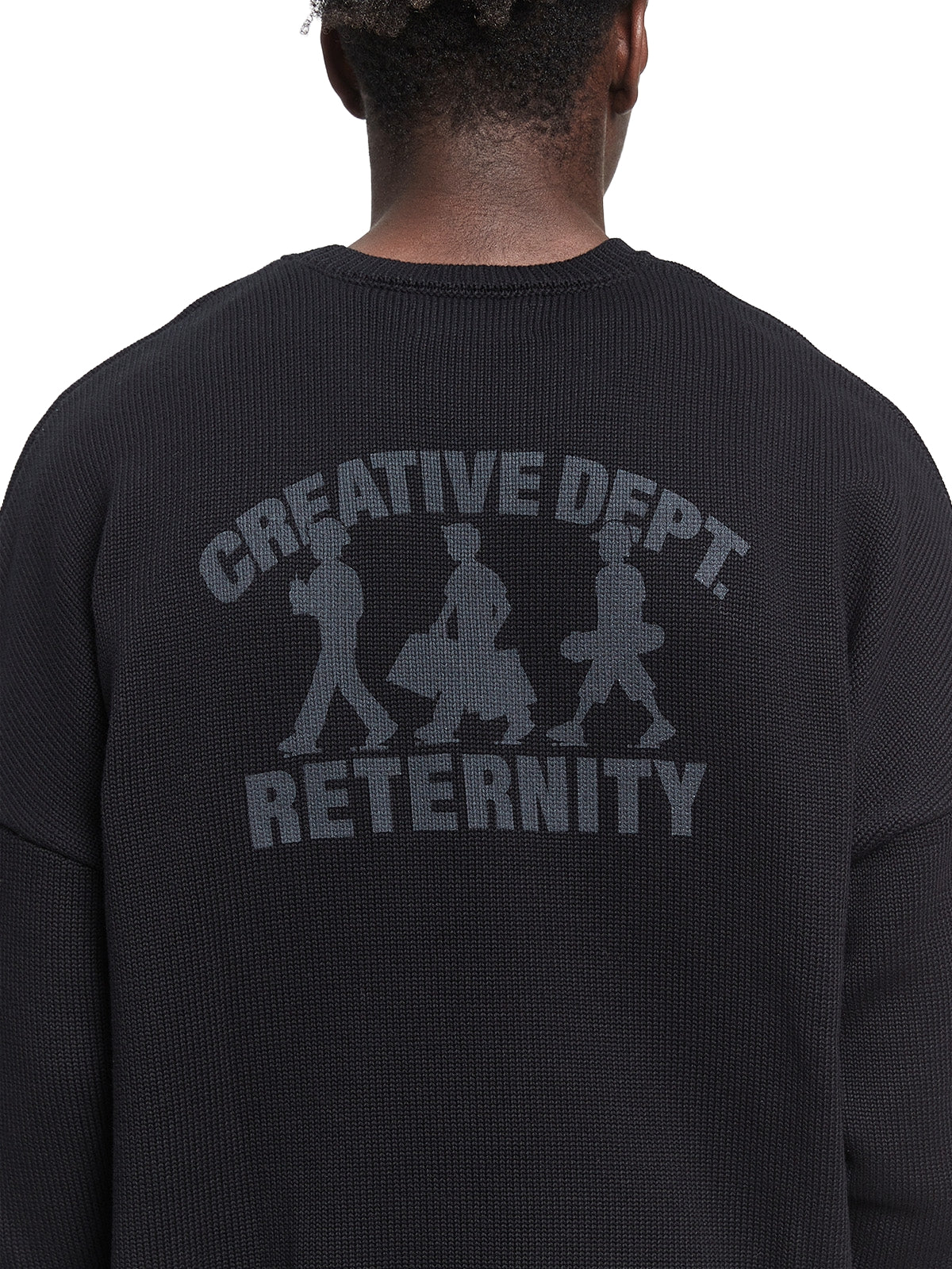 Reternity Creative Dept Logo Knit Sweater Black - CRETC3403 - Coziness