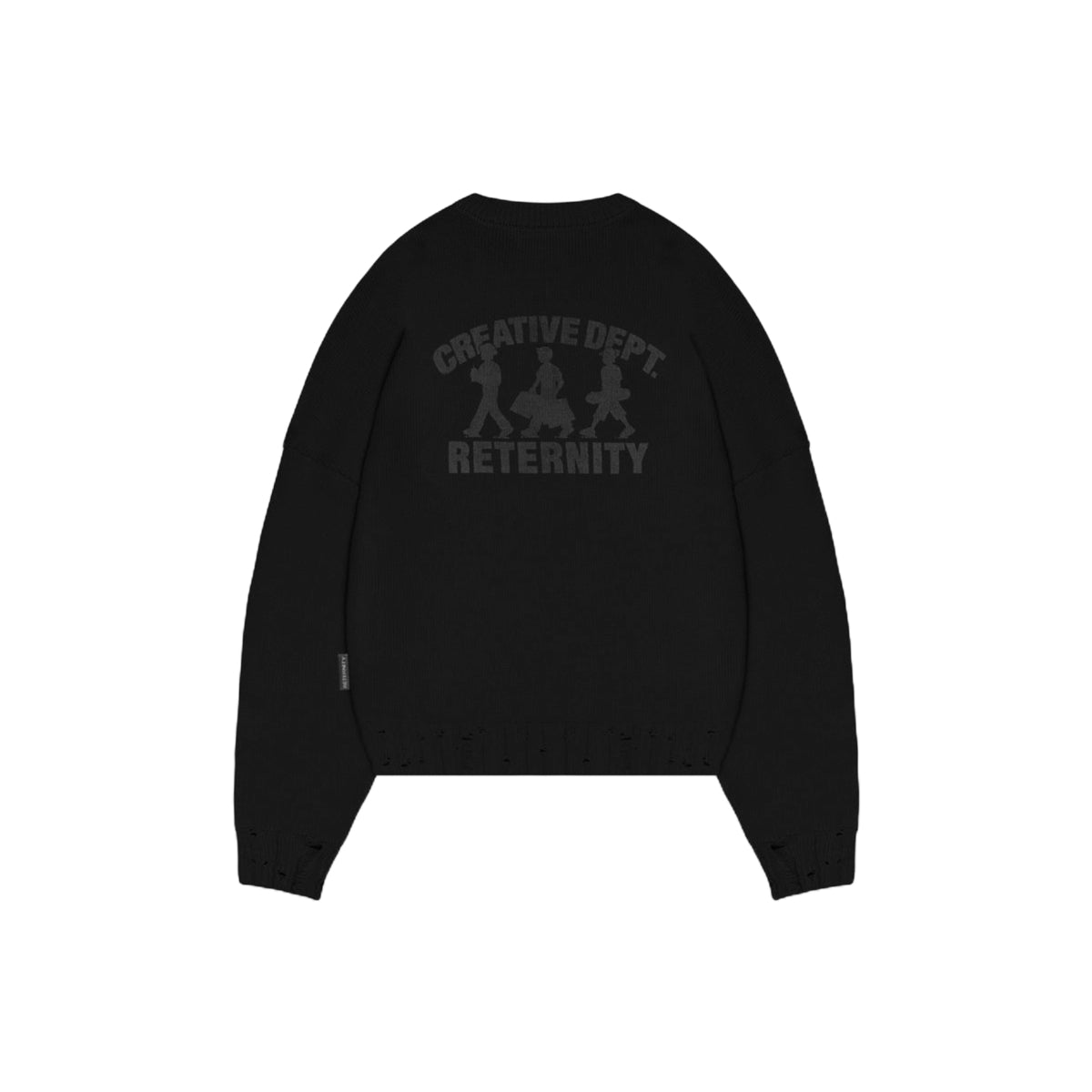 Reternity Creative Dept Logo Knit Sweater Black - CRETC3403 - Coziness