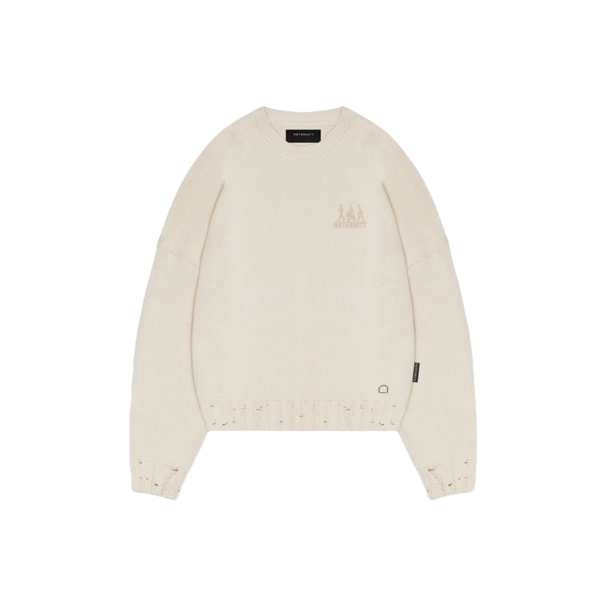 Reternity Creative Dept Logo Knit Sweater Cream - CRETC3399 - Coziness