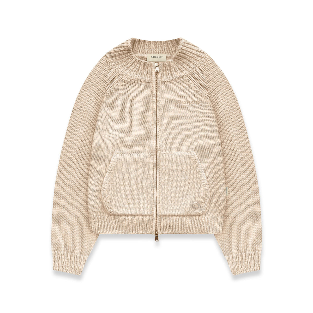 Reternity ÉCLAT KNIT ZIPPER CREME - CRETÉ14497 - Coziness